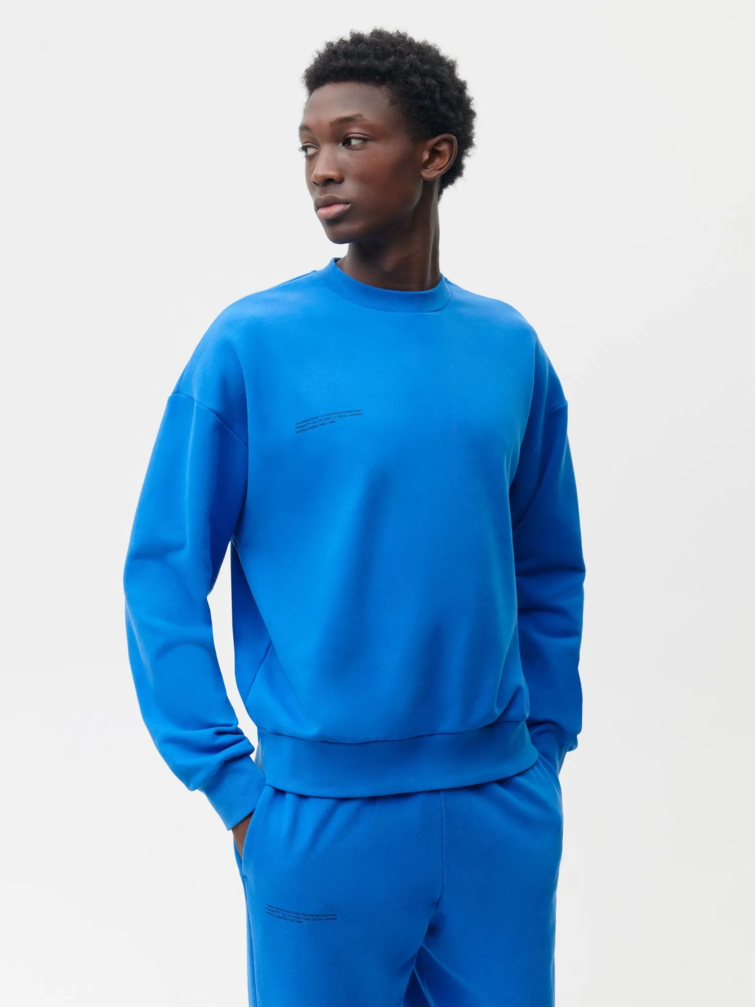 Sale Mens 365 Midweight Sweatshirt—cobalt blue sold by Pangaia product image thumbnail 2