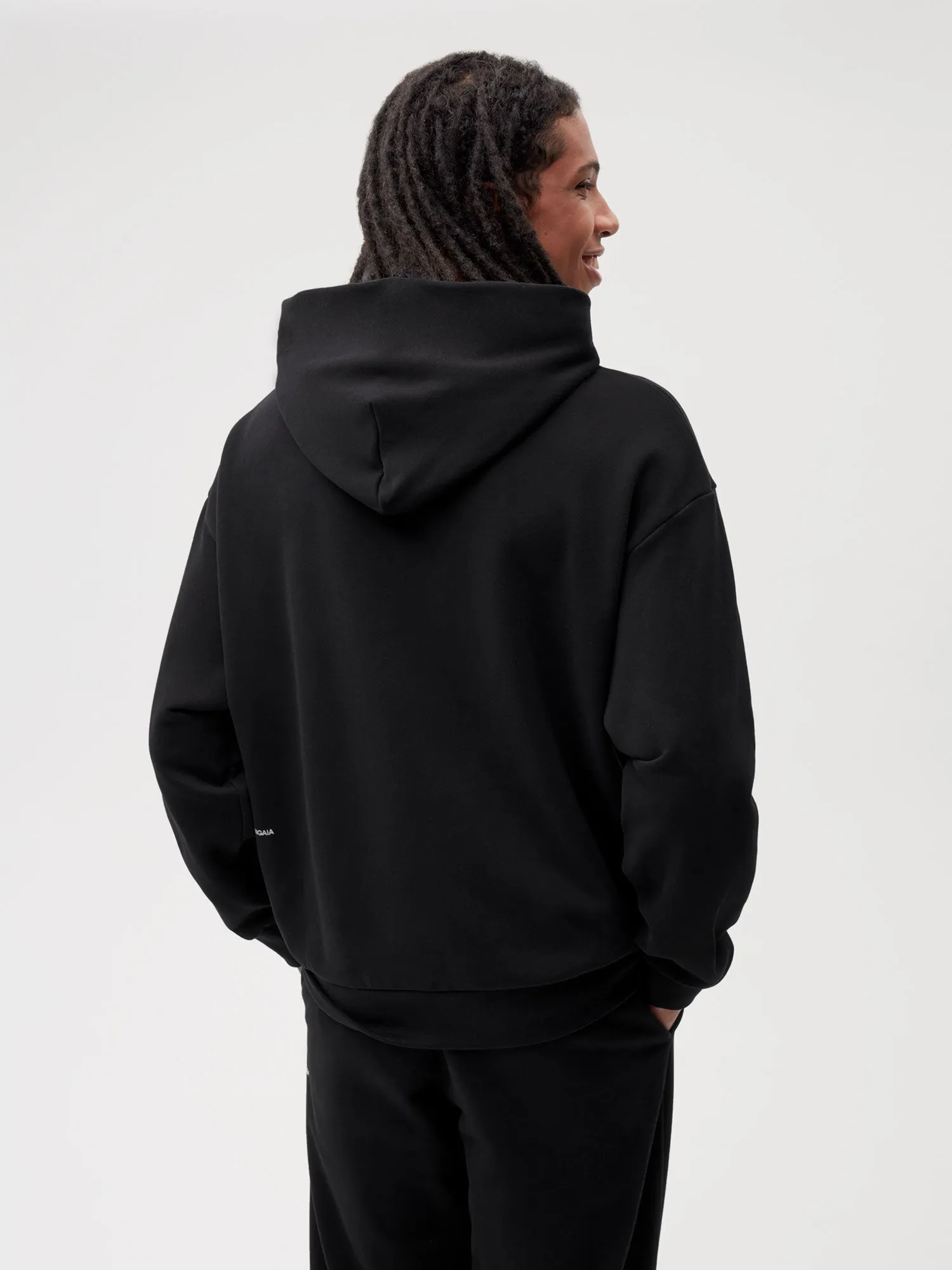 Mens 365 Midweight Hoodie—black sold by Pangaia product image thumbnail 3