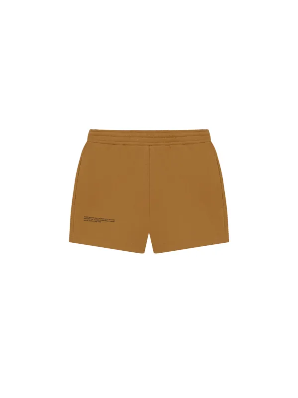 Mens 365 Midweight Shorts—copper brown sold by Pangaia