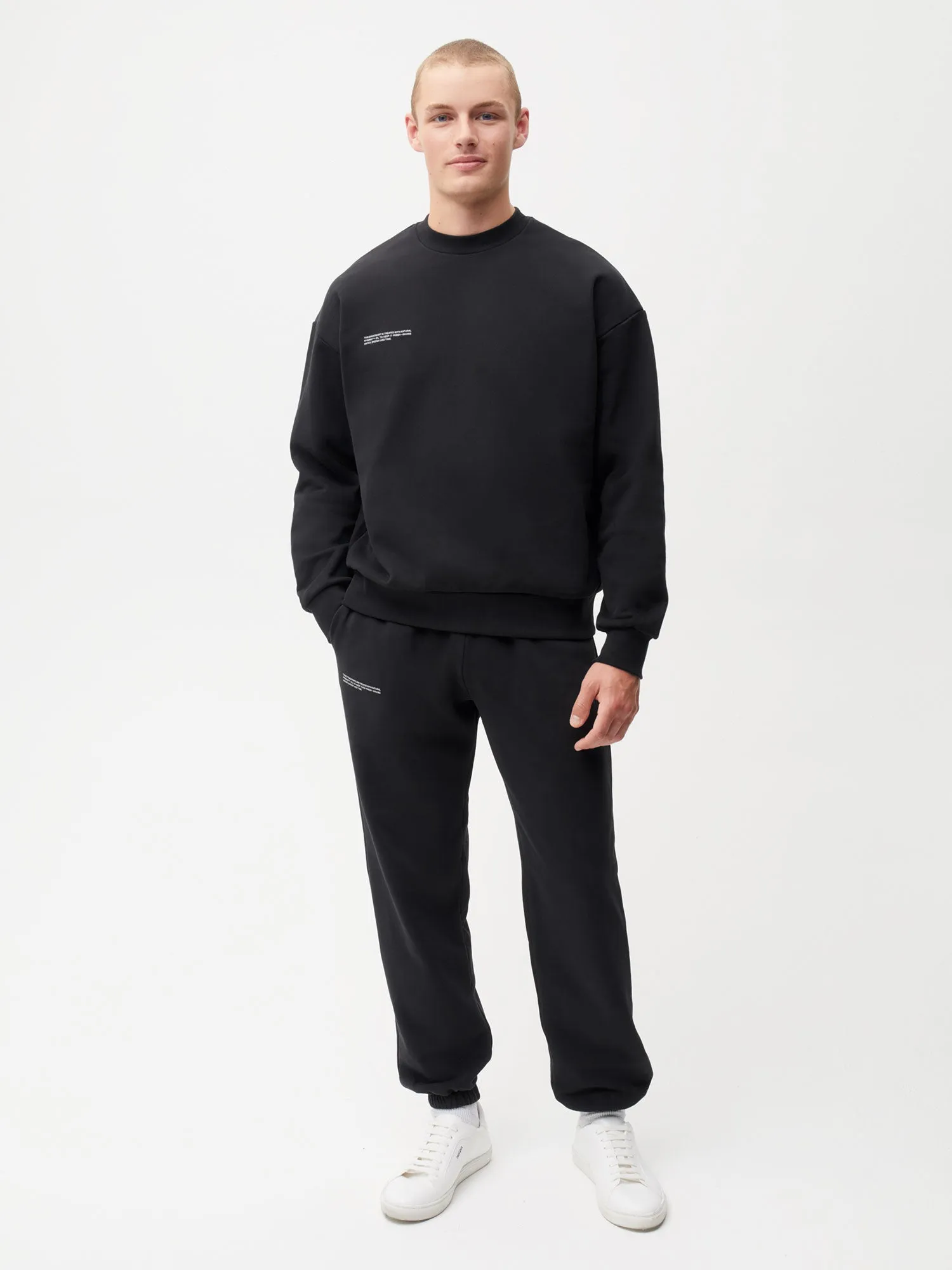 Mens 365 Midweight Track Pants—black sold by Pangaia product image thumbnail 2