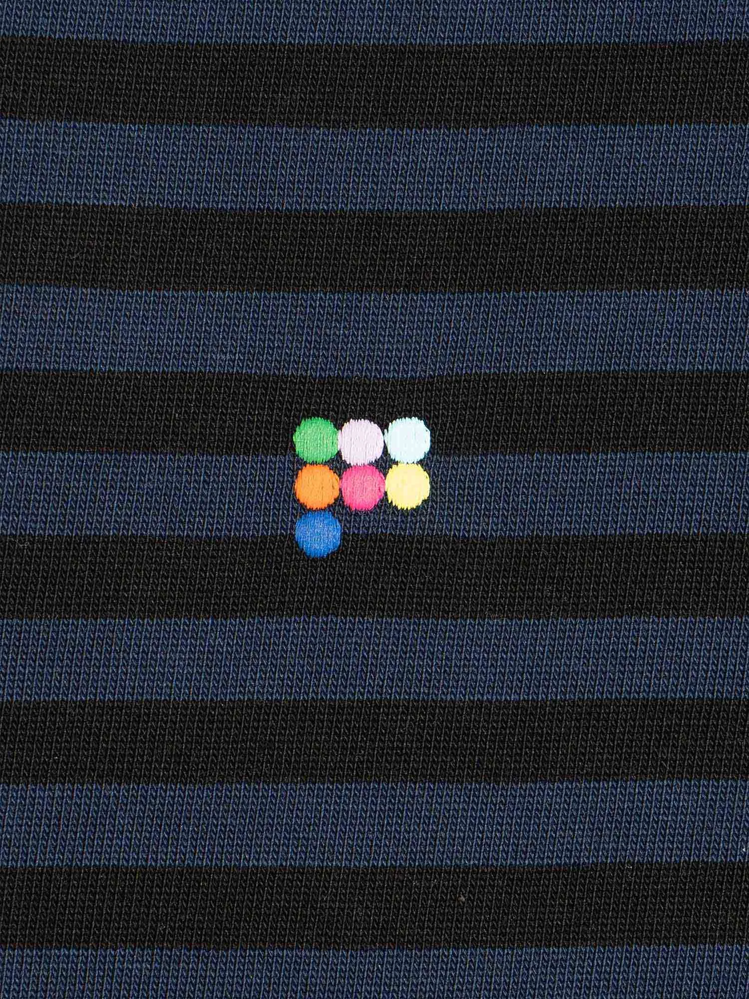 Mens Recycled Cotton Stripe Boxy T-shirt—black sold by Pangaia product image thumbnail 5