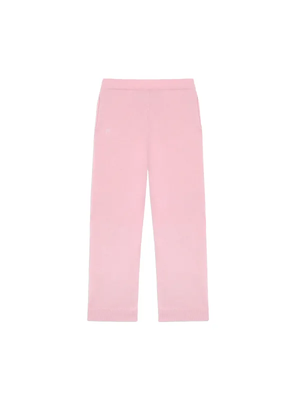 Mens Recycled Cashmere Loose Track Pants—sakura pink sold by Pangaia