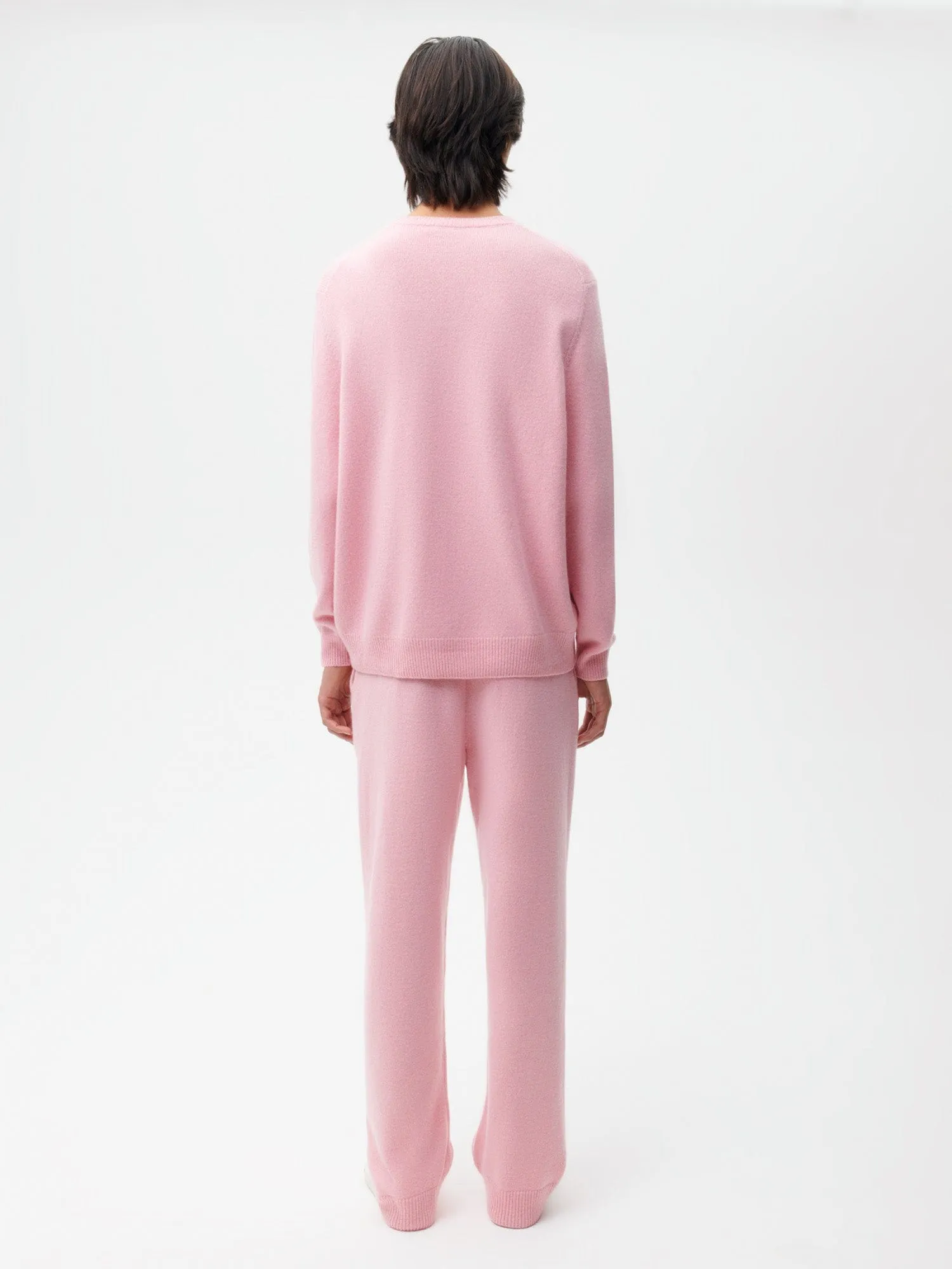 Mens Recycled Cashmere Loose Track Pants—sakura pink sold by Pangaia product image thumbnail 3