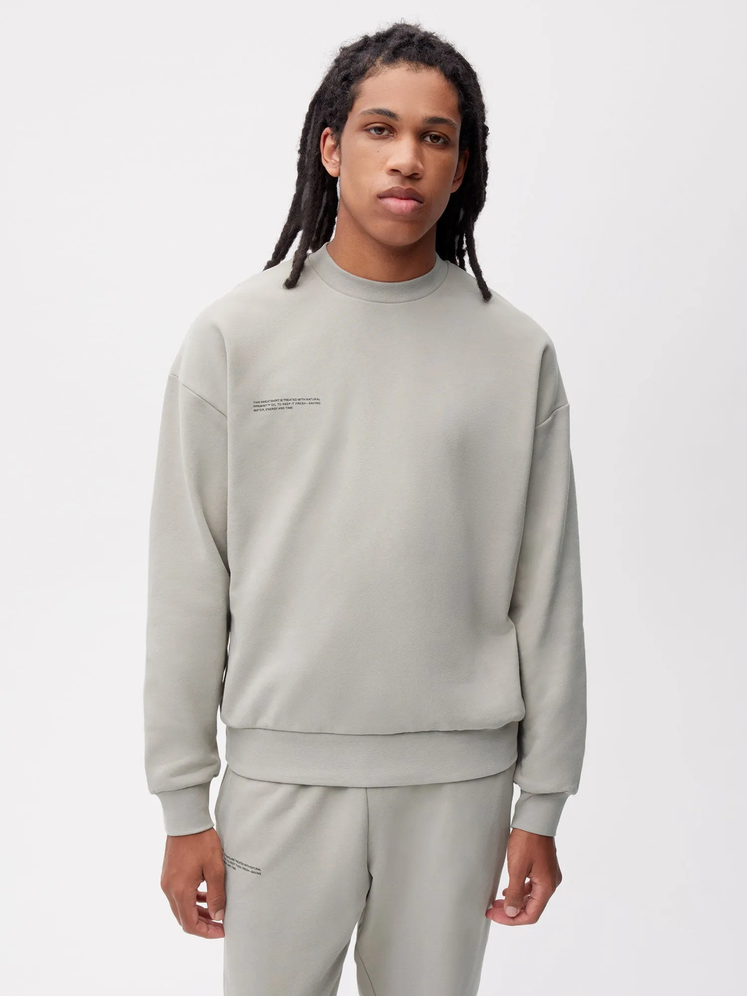 Mens 365 Midweight Sweatshirt—stone sold by Pangaia product image thumbnail 2