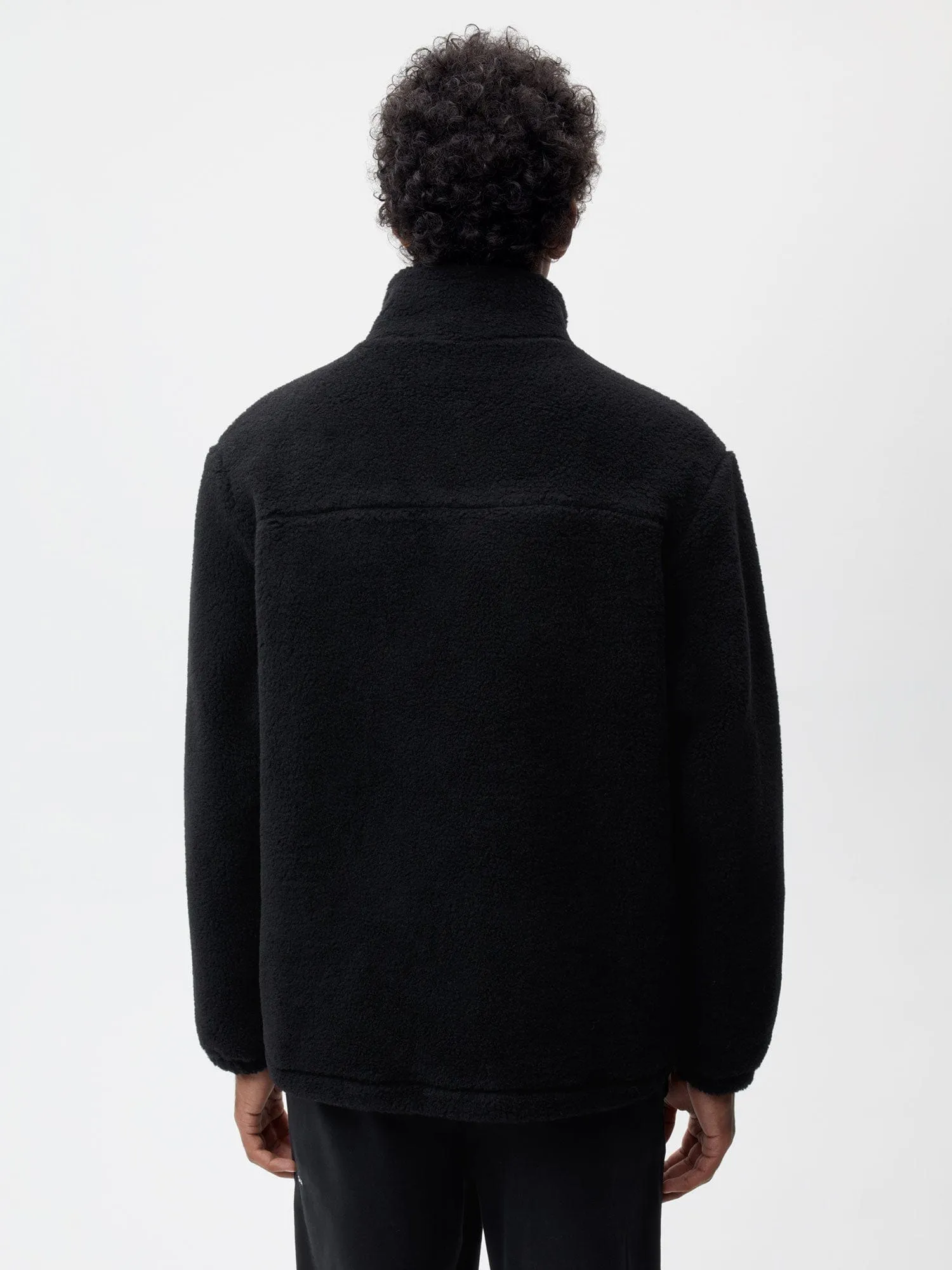 Mens Recycled Wool Fleece Jacket—black sold by Pangaia product image thumbnail 3