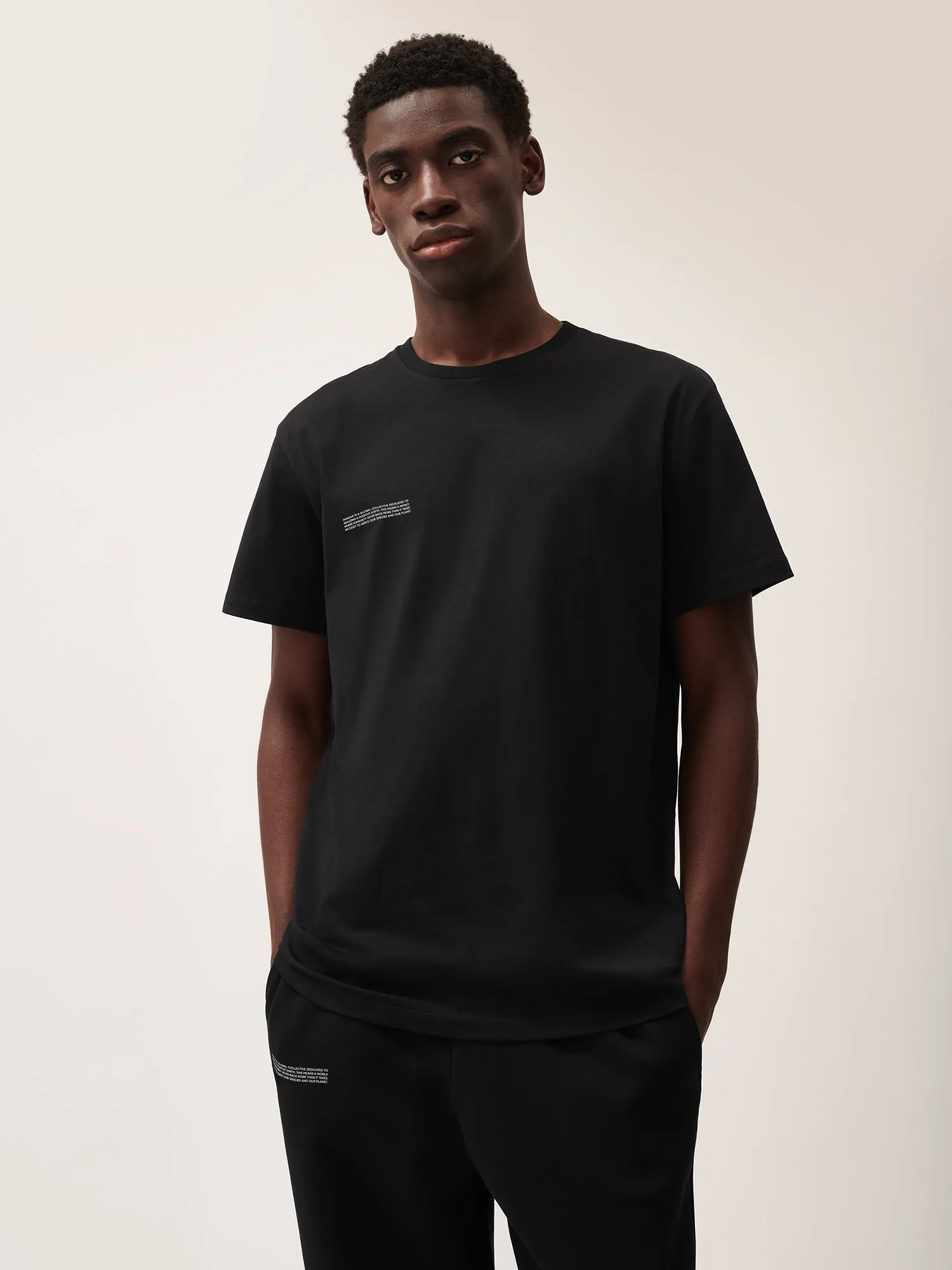 Mens 365 Midweight T-shirt—Black sold by Pangaia product image thumbnail 2