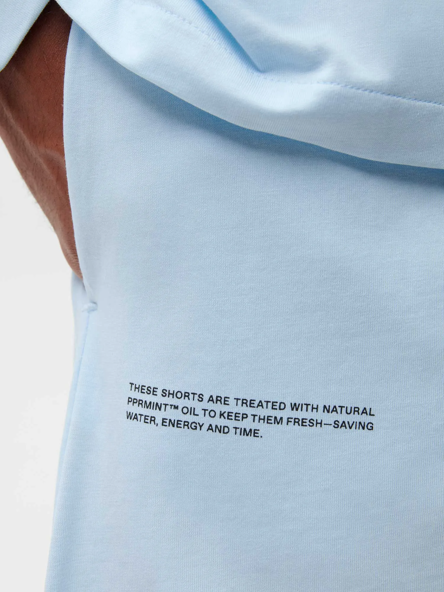 Mens Archive Cotton Pajama Loose Shorts—moonstone blue sold by Pangaia product image thumbnail 3