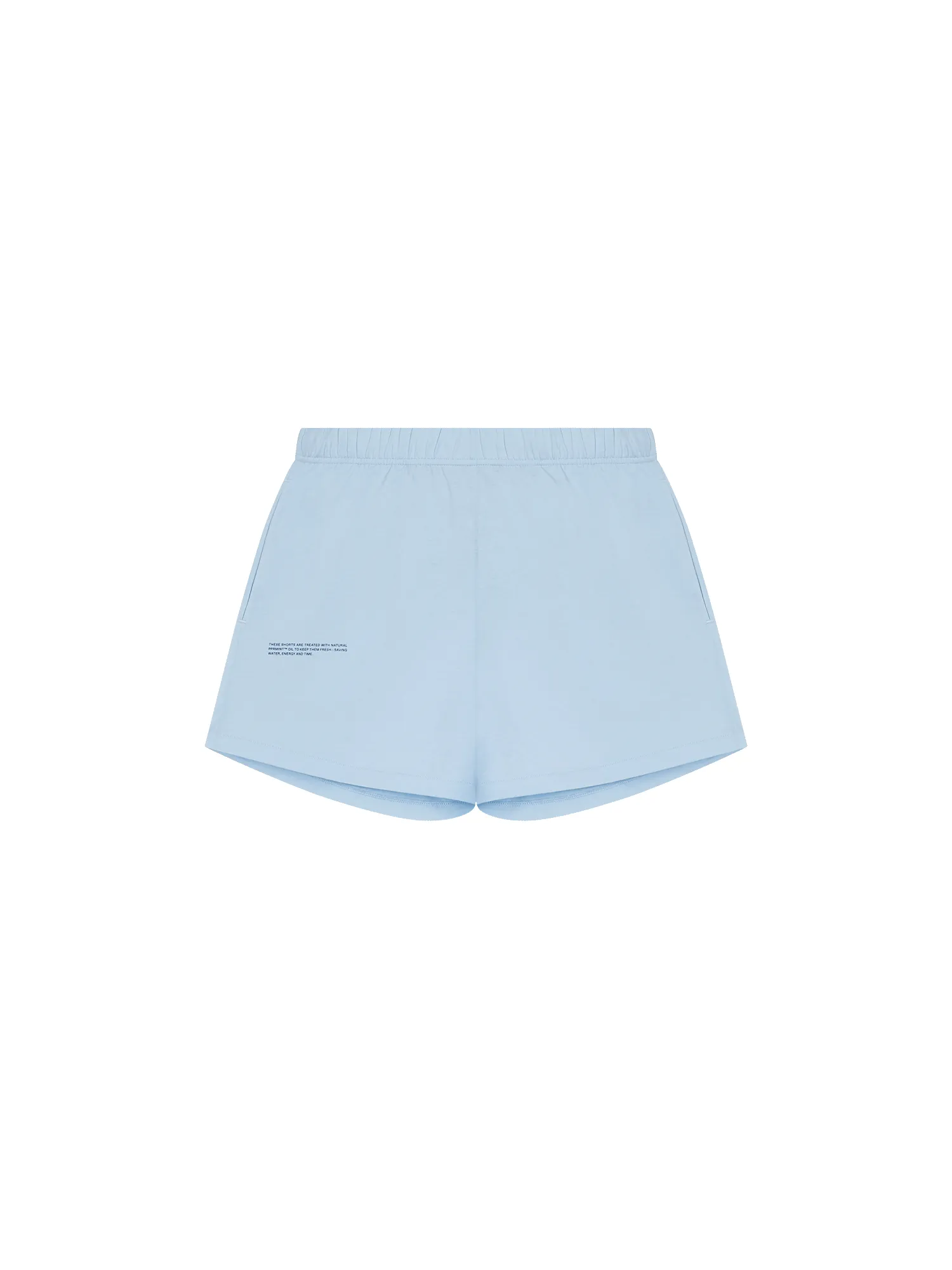 Mens Archive Cotton Pajama Loose Shorts—moonstone blue sold by Pangaia