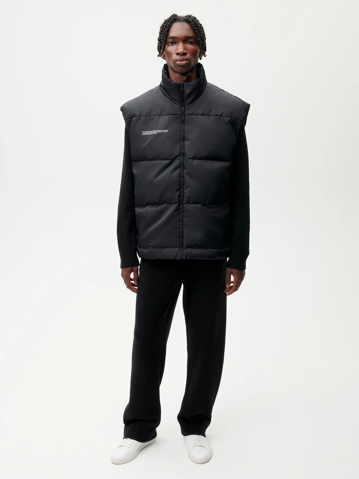 Mens FLWRDWN™ Gilet—black sold by Pangaia product image thumbnail 4