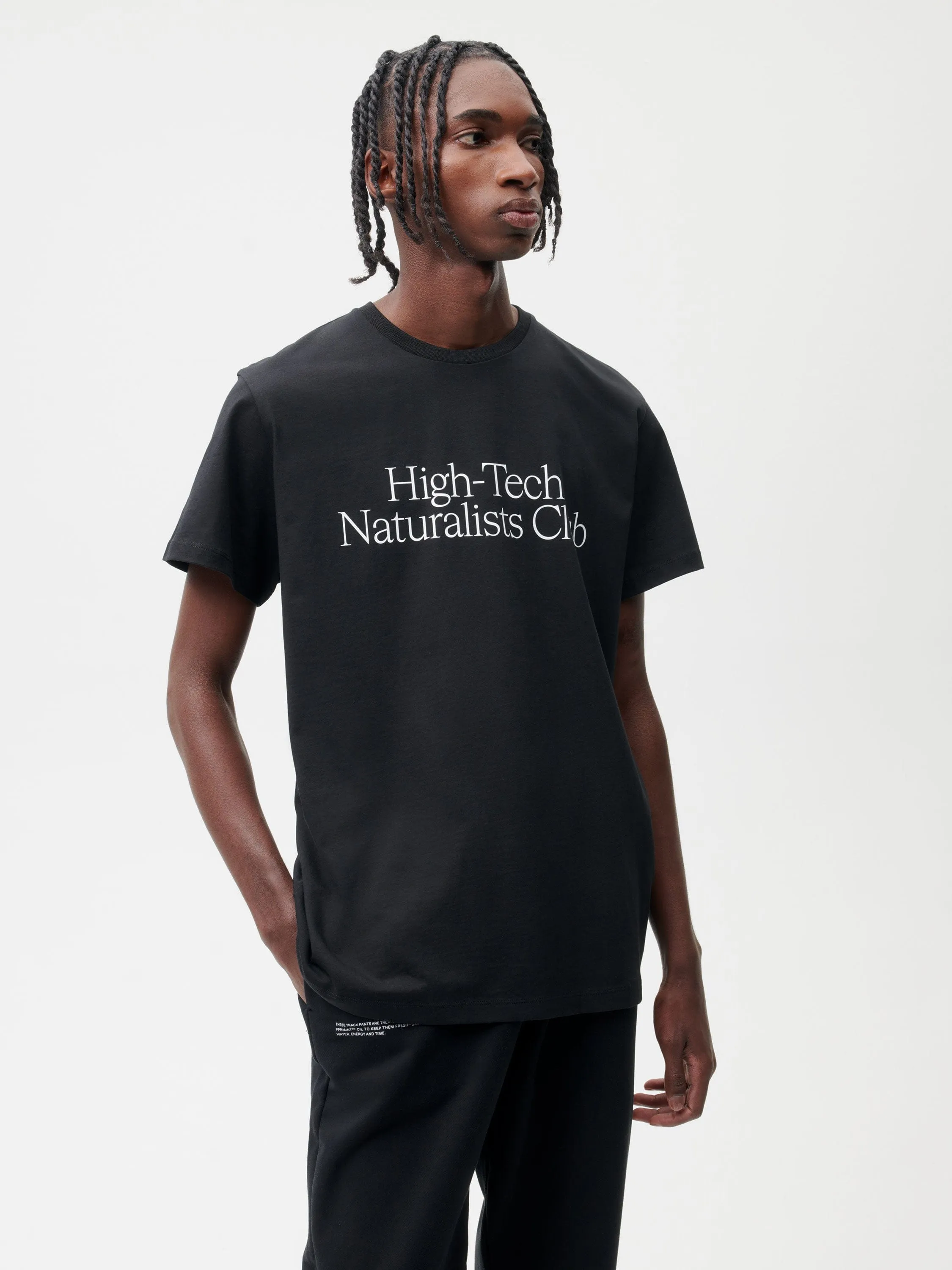 Mens High-Tech Naturalists Club T-shirt—black sold by Pangaia product image thumbnail 2
