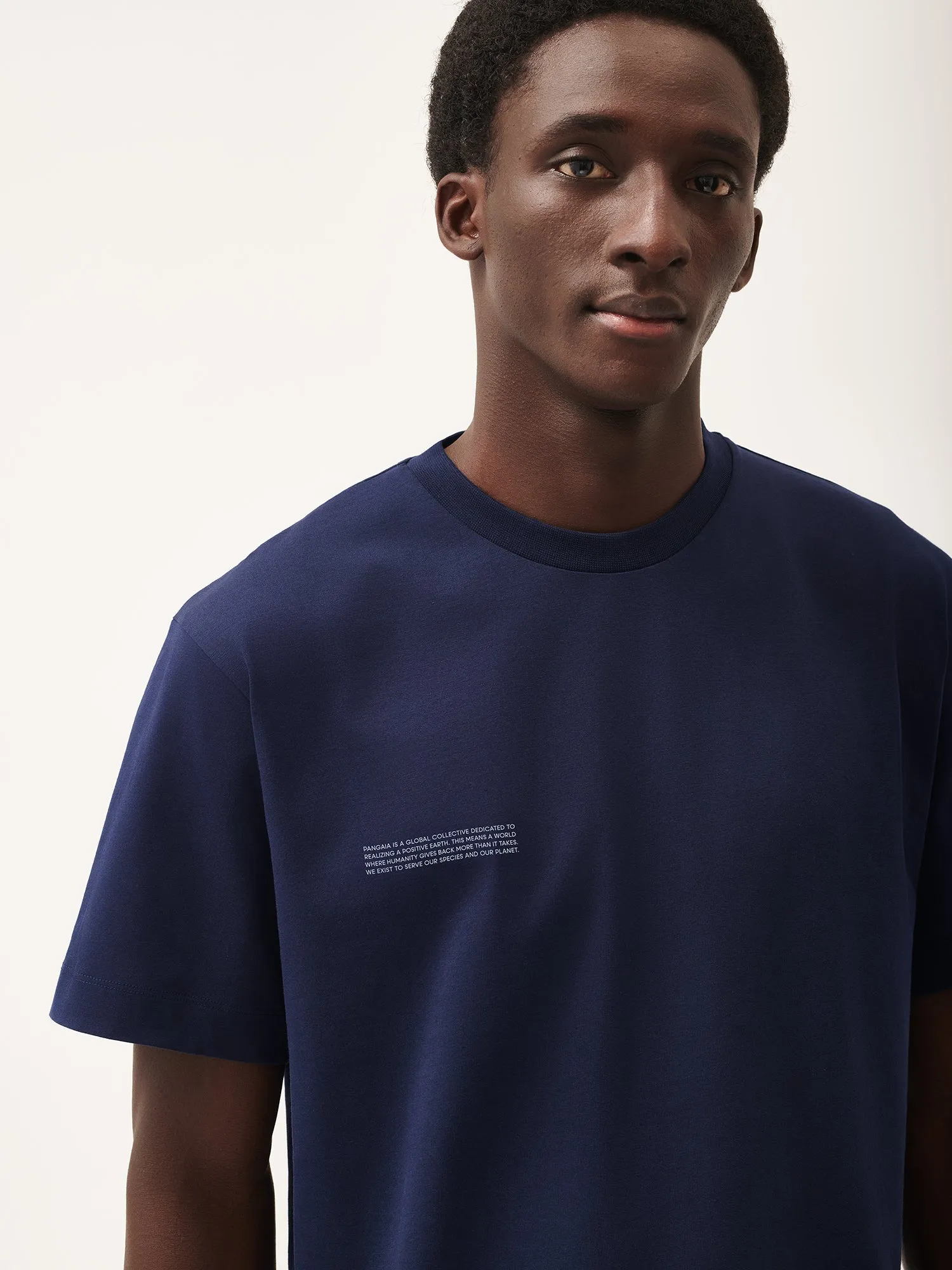 Mens 365 Midweight T-shirt—Navy sold by Pangaia product image thumbnail 4