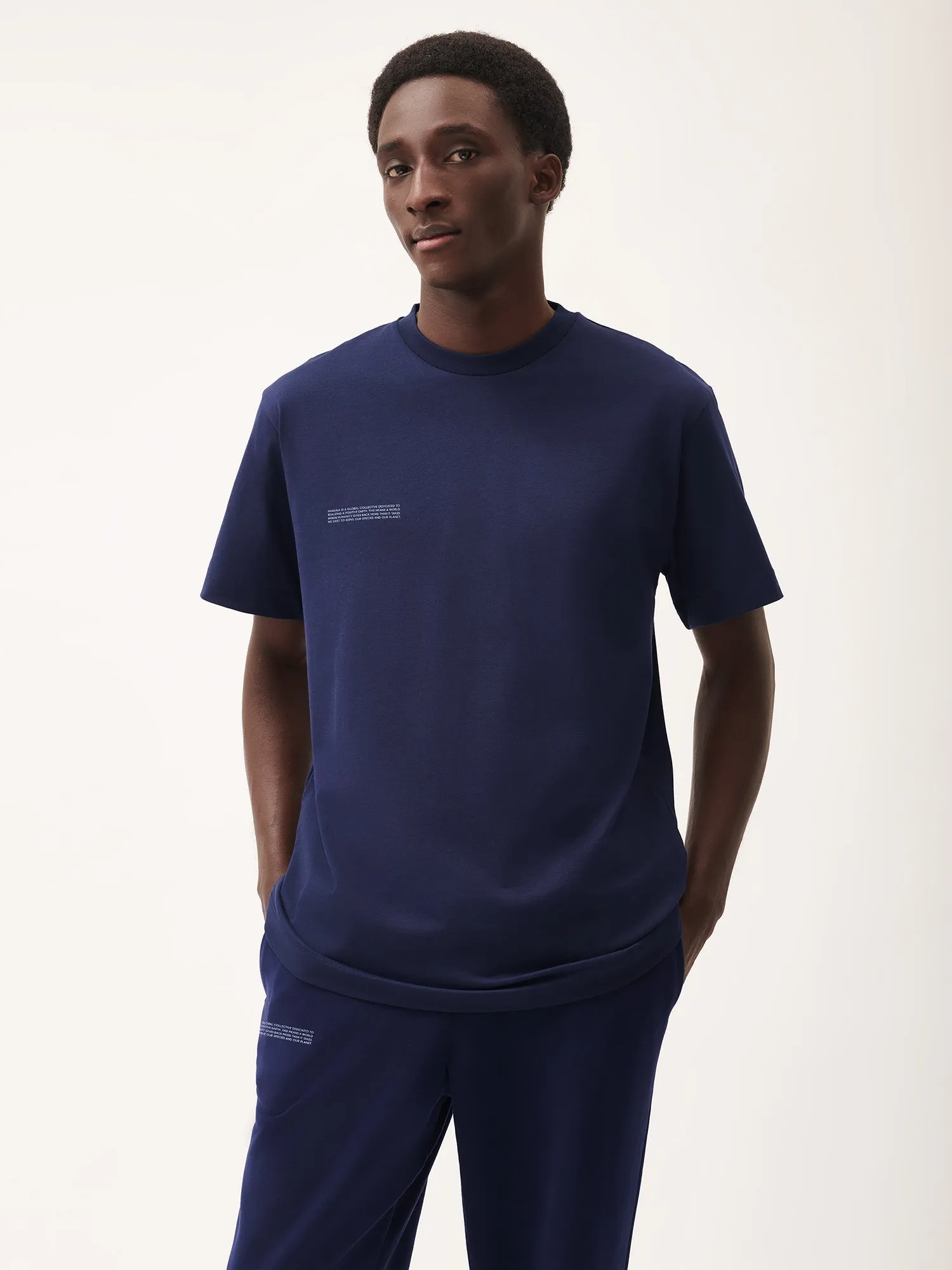 Mens 365 Midweight T-shirt—Navy sold by Pangaia product image thumbnail 2