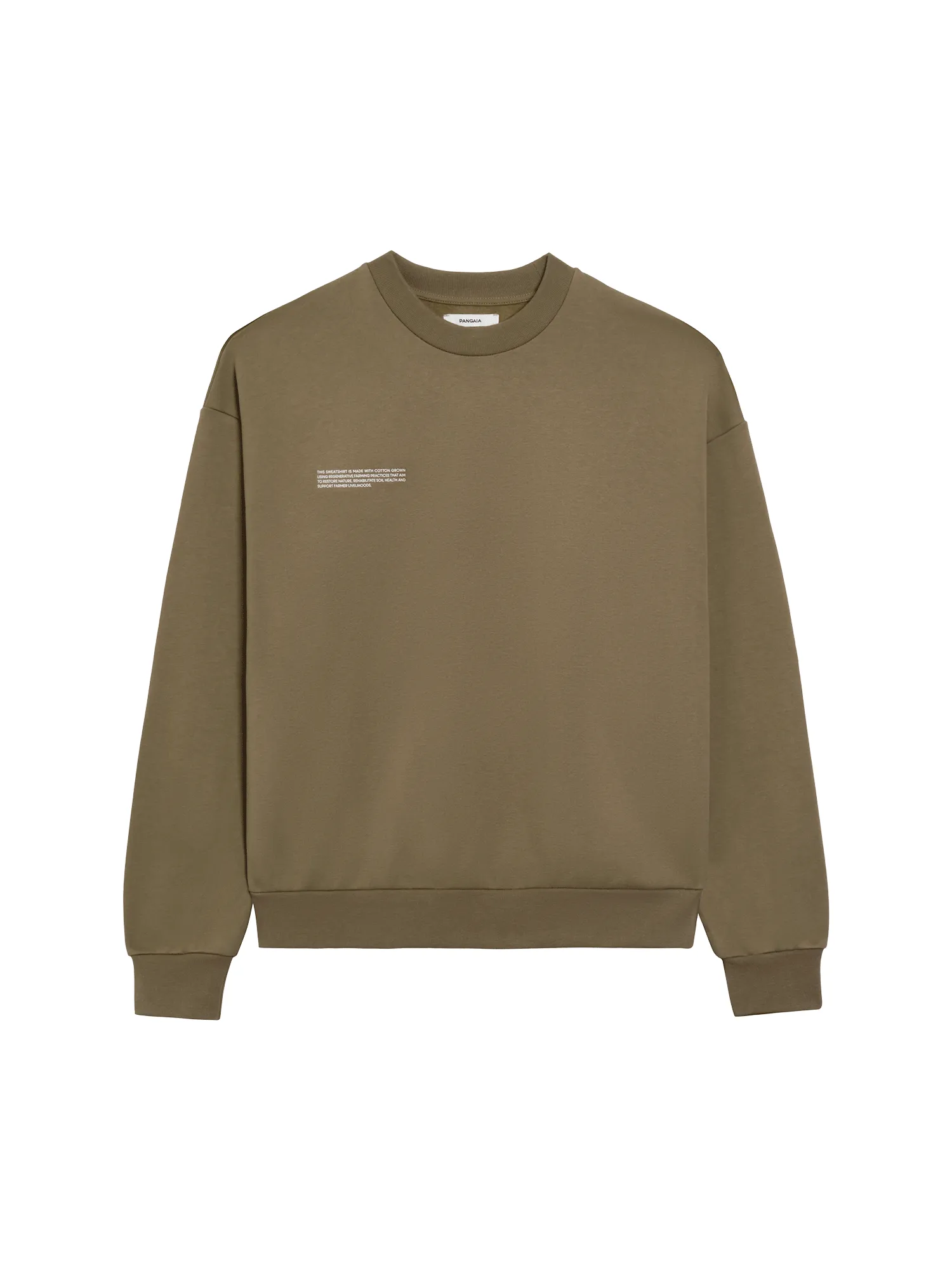 Mens In Conversion Cotton Sweatshirt—carbon brown sold by Pangaia