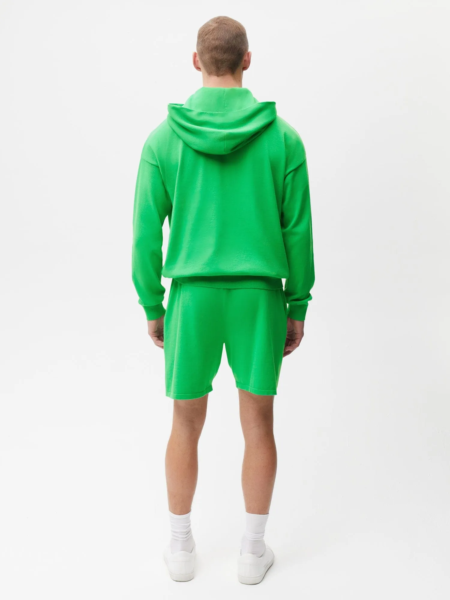 Mens Organic Cotton Knit Shorts—jade green sold by Pangaia product image thumbnail 3