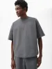 Mens Reclaimed Cotton Boxy T-shirt—reclaim charcoal sold by Pangaia