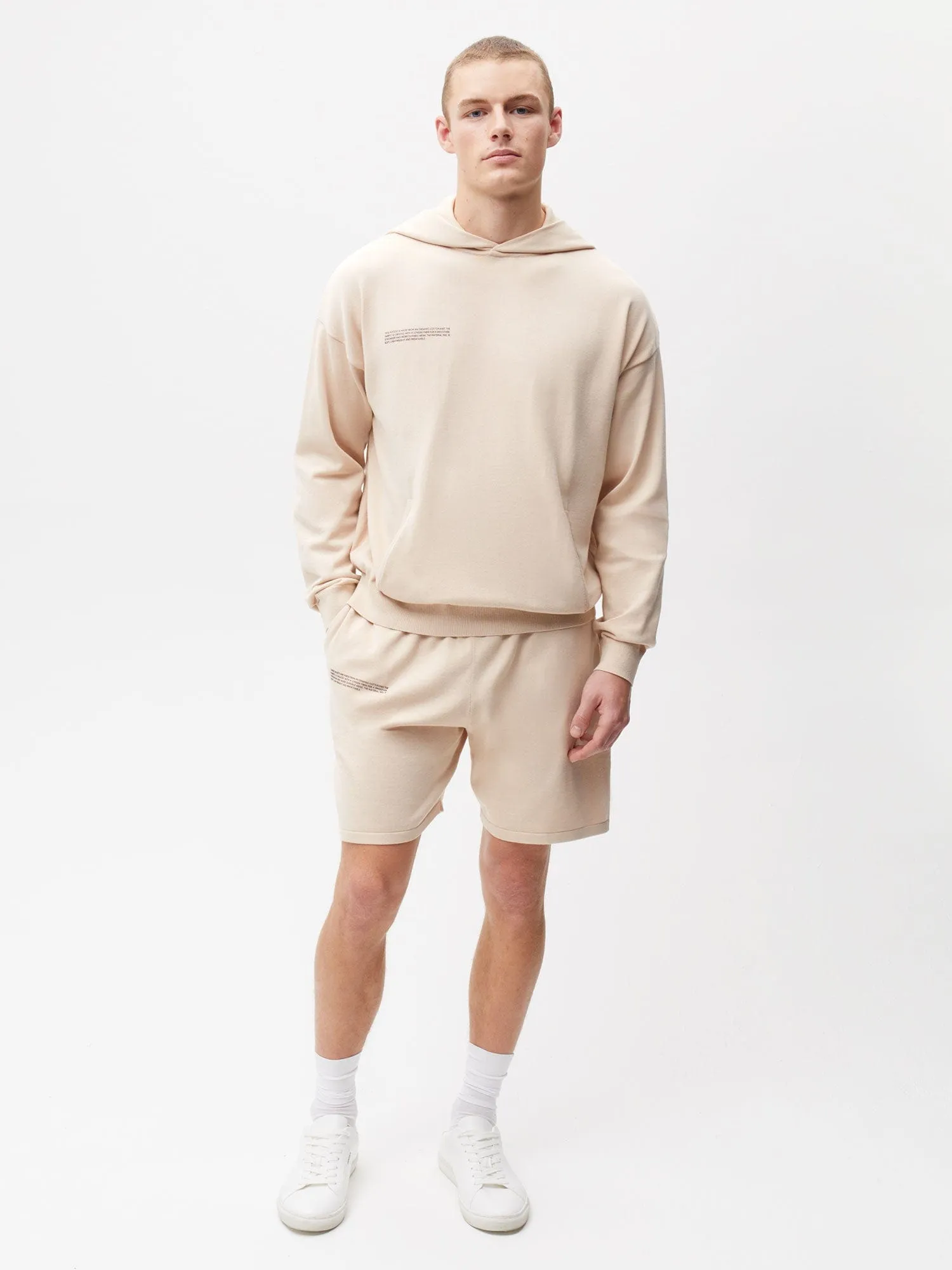 Mens Archive Organic Cotton Knit Shorts—sand sold by Pangaia product image thumbnail 2