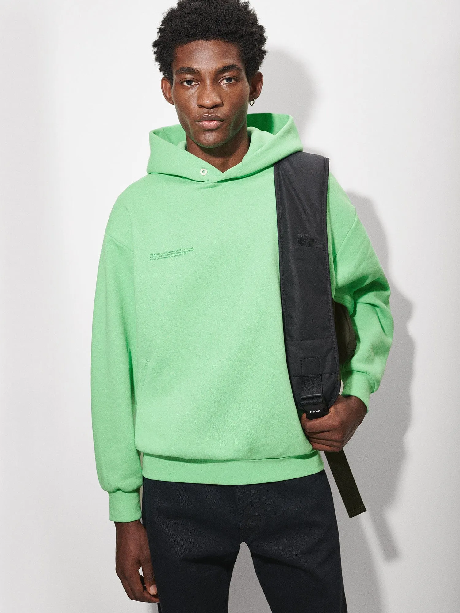 Mens Reclaimed Cotton Hoodie—reclaim jade sold by Pangaia product image thumbnail 2