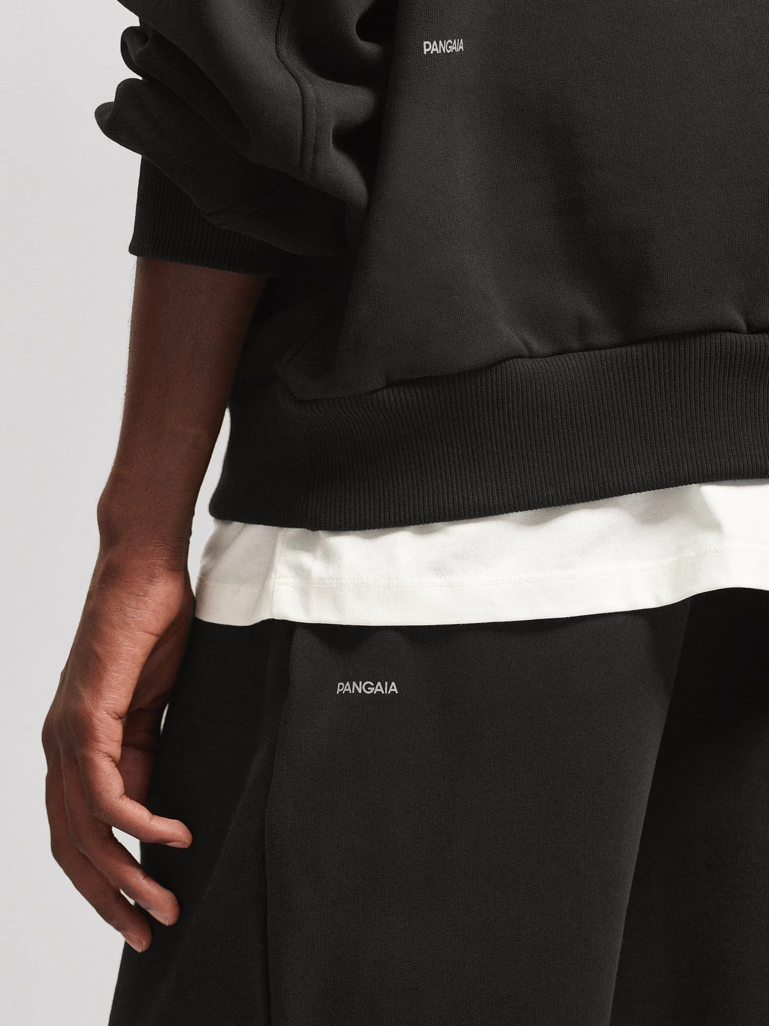 Mens DNA Barrel-Leg Track Pants—black sold by Pangaia product image thumbnail 5