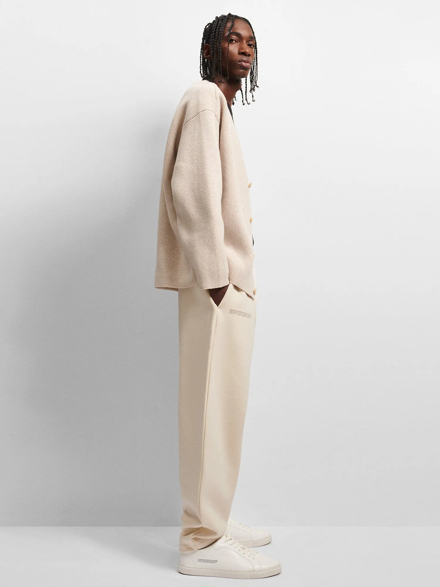 Mens DNA Barrel-Leg Track Pants—undyed sold by Pangaia product image thumbnail 5