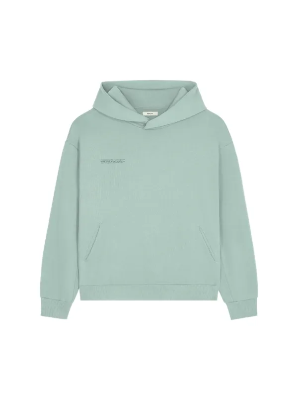 Mens DNA Hoodie—eucalyptus blue sold by Pangaia