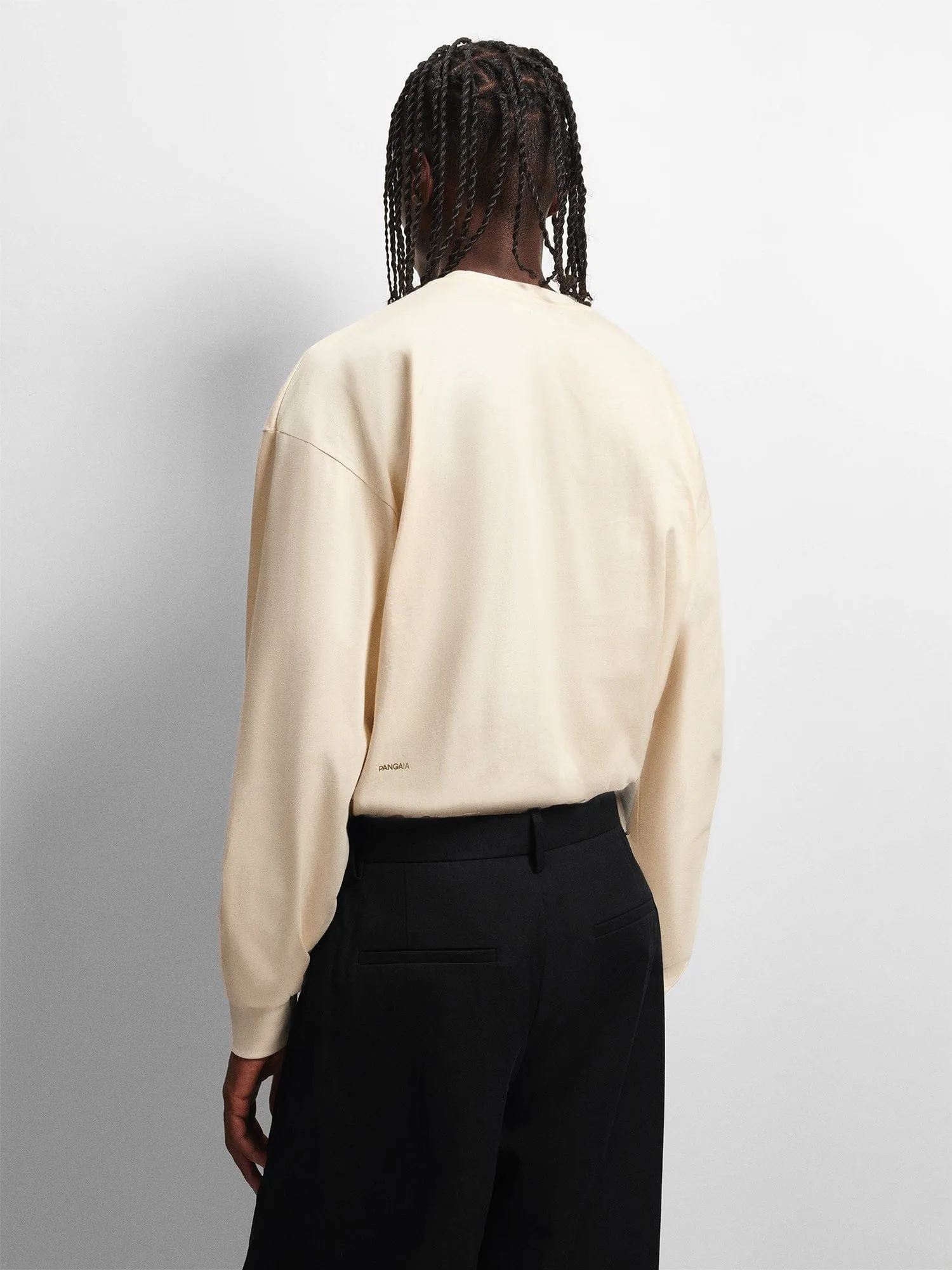 Mens 365 Midweight Long Sleeve T-shirt—undyed sold by Pangaia product image thumbnail 3