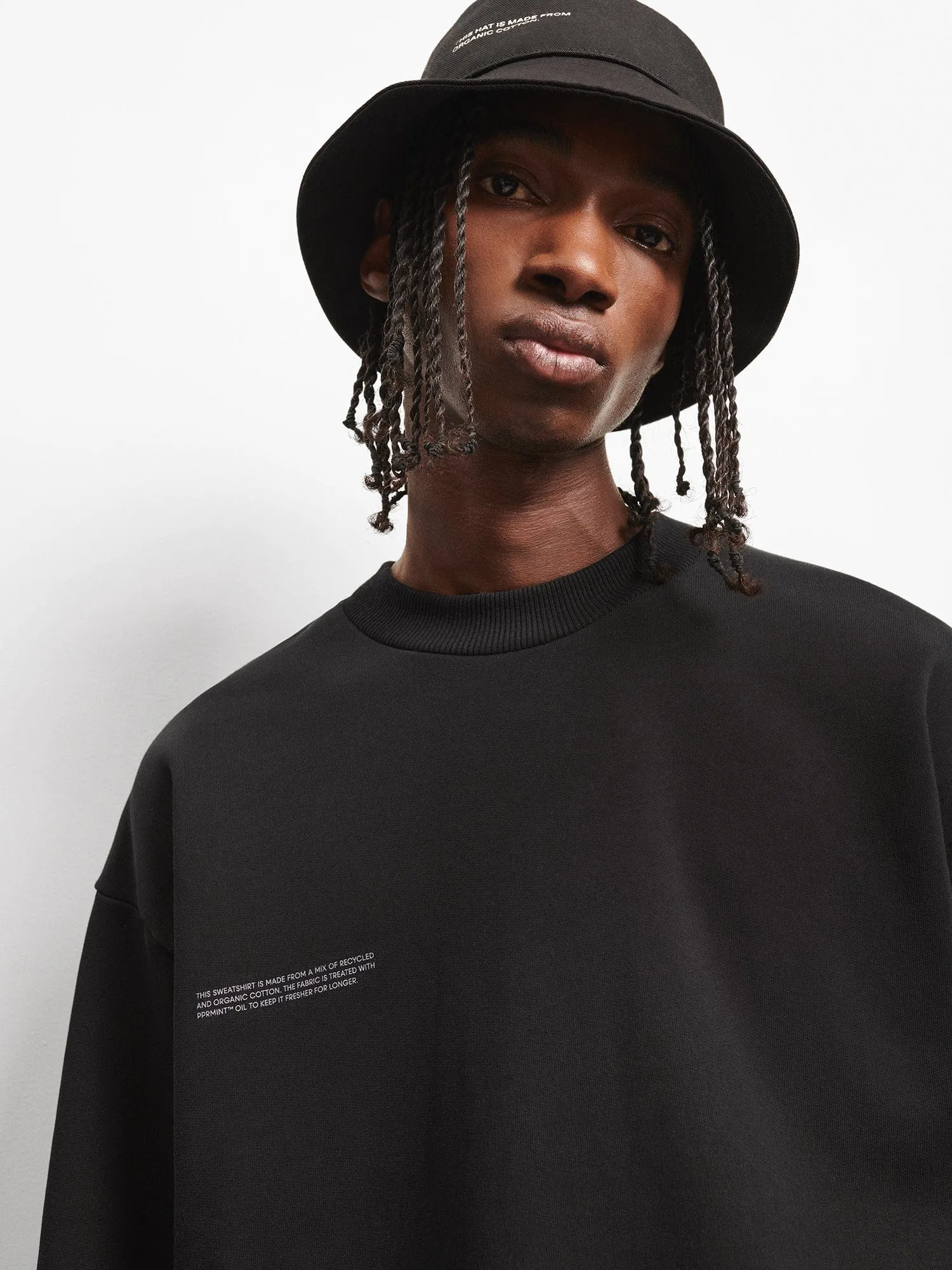 Mens DNA Sweatshirt—black sold by Pangaia product image thumbnail 4