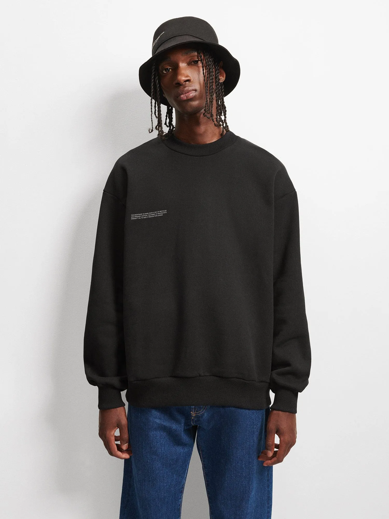 Mens DNA Sweatshirt—black sold by Pangaia product image thumbnail 2