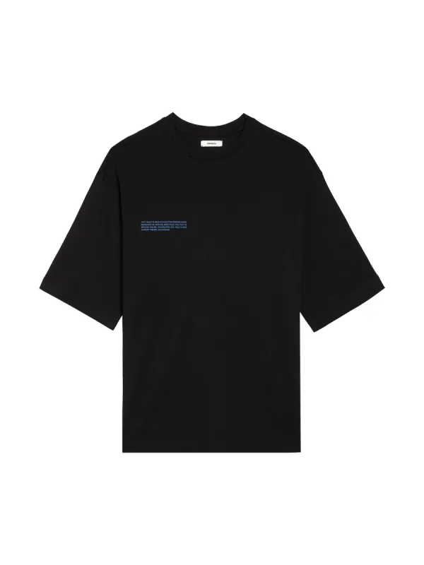 Mens In Conversion Cotton Boxy T-shirt—black sold by Pangaia
