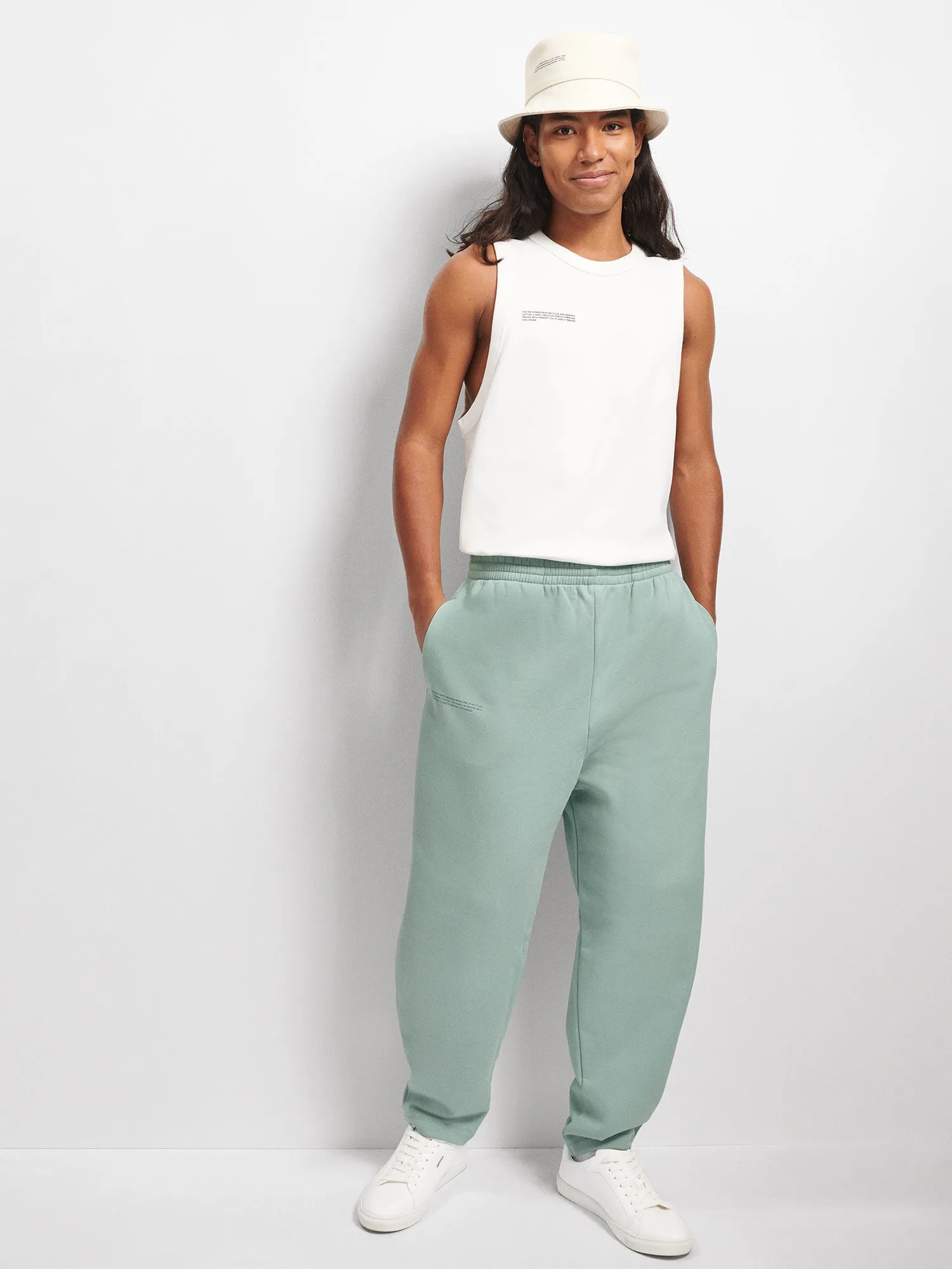 Mens DNA Barrel-Leg Track Pants—eucalyptus blue sold by Pangaia product image thumbnail 2