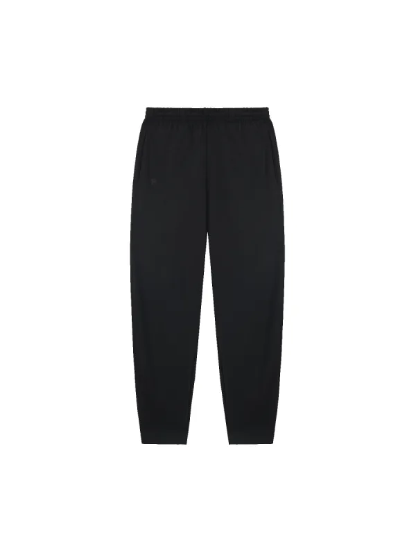 Mens Recycled Wool Jersey Barrel-Leg Track Pants—black sold by Pangaia