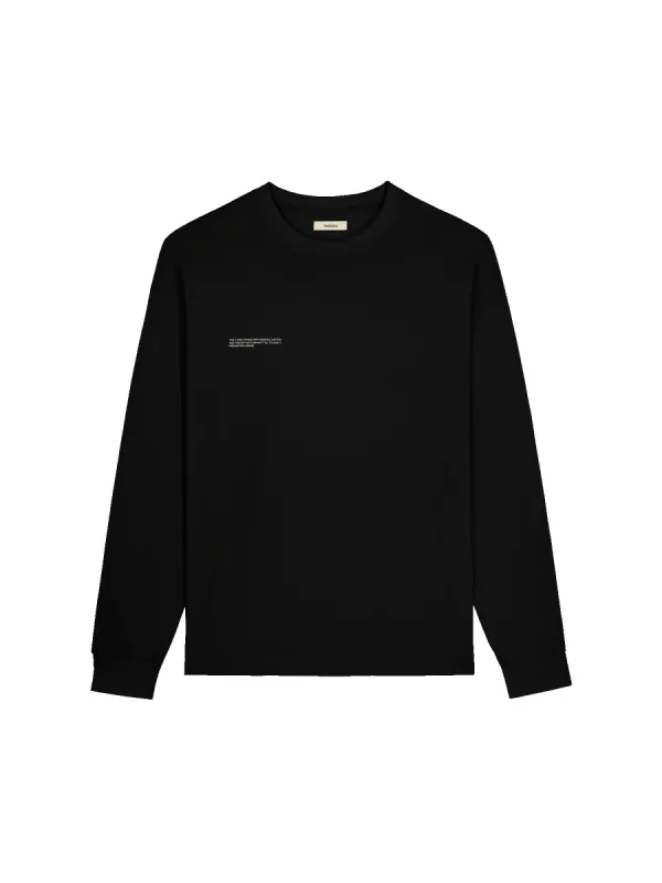 Mens 365 Midweight Long Sleeve T-shirt—black sold by Pangaia