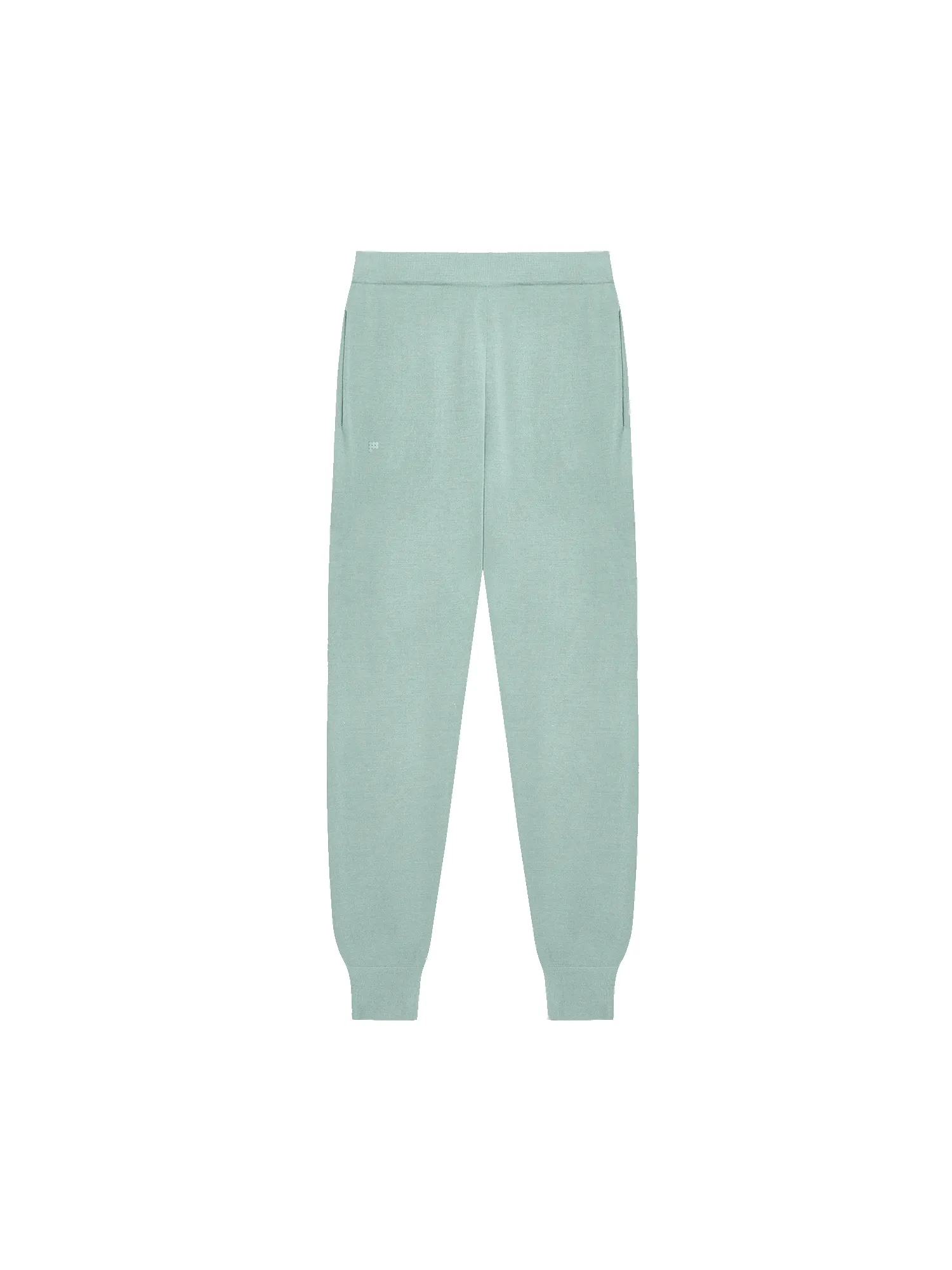 Mens Regenerative Merino Wool Track Pants—eucalyptus blue sold by Pangaia