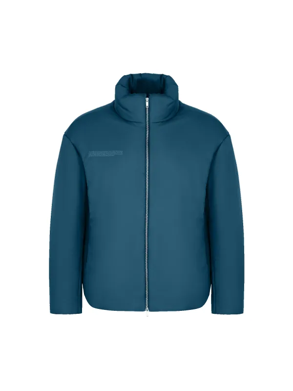 Mens Flower-Warmth Puffer Jacket—Storm Blue sold by Pangaia