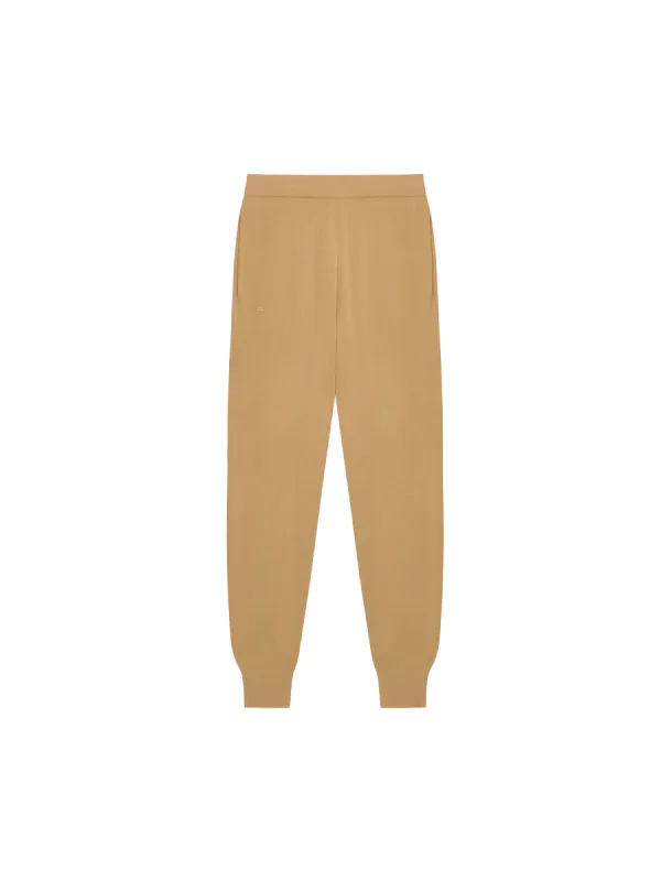 Sale Mens Regenerative Merino Wool Track Pants—camel sold by Pangaia