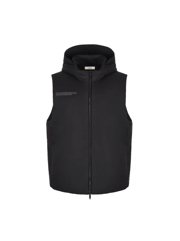 Mens Flower-Warmth Padded Gilet—black sold by Pangaia