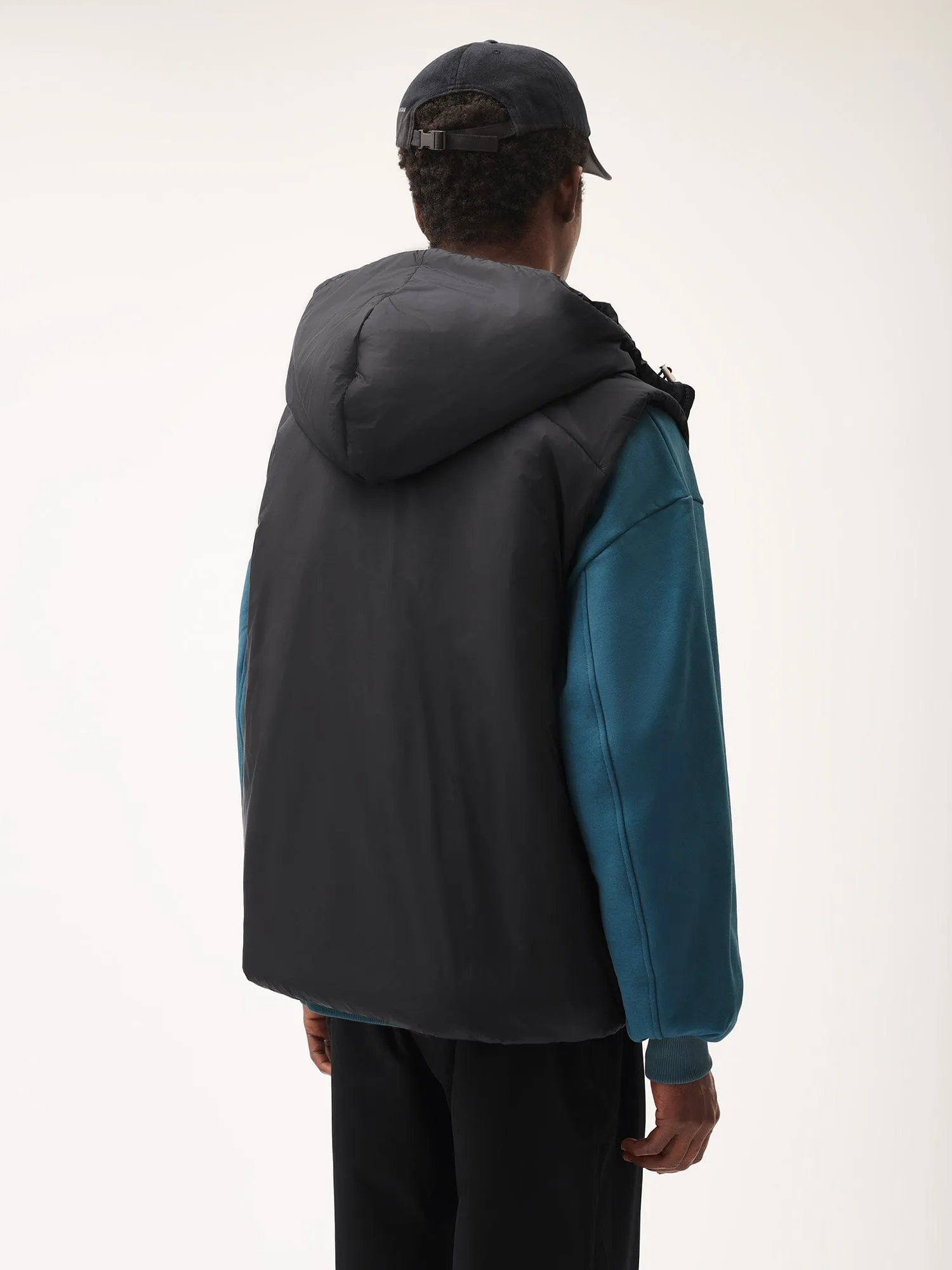 Mens Flower-Warmth Padded Gilet—black sold by Pangaia product image thumbnail 3