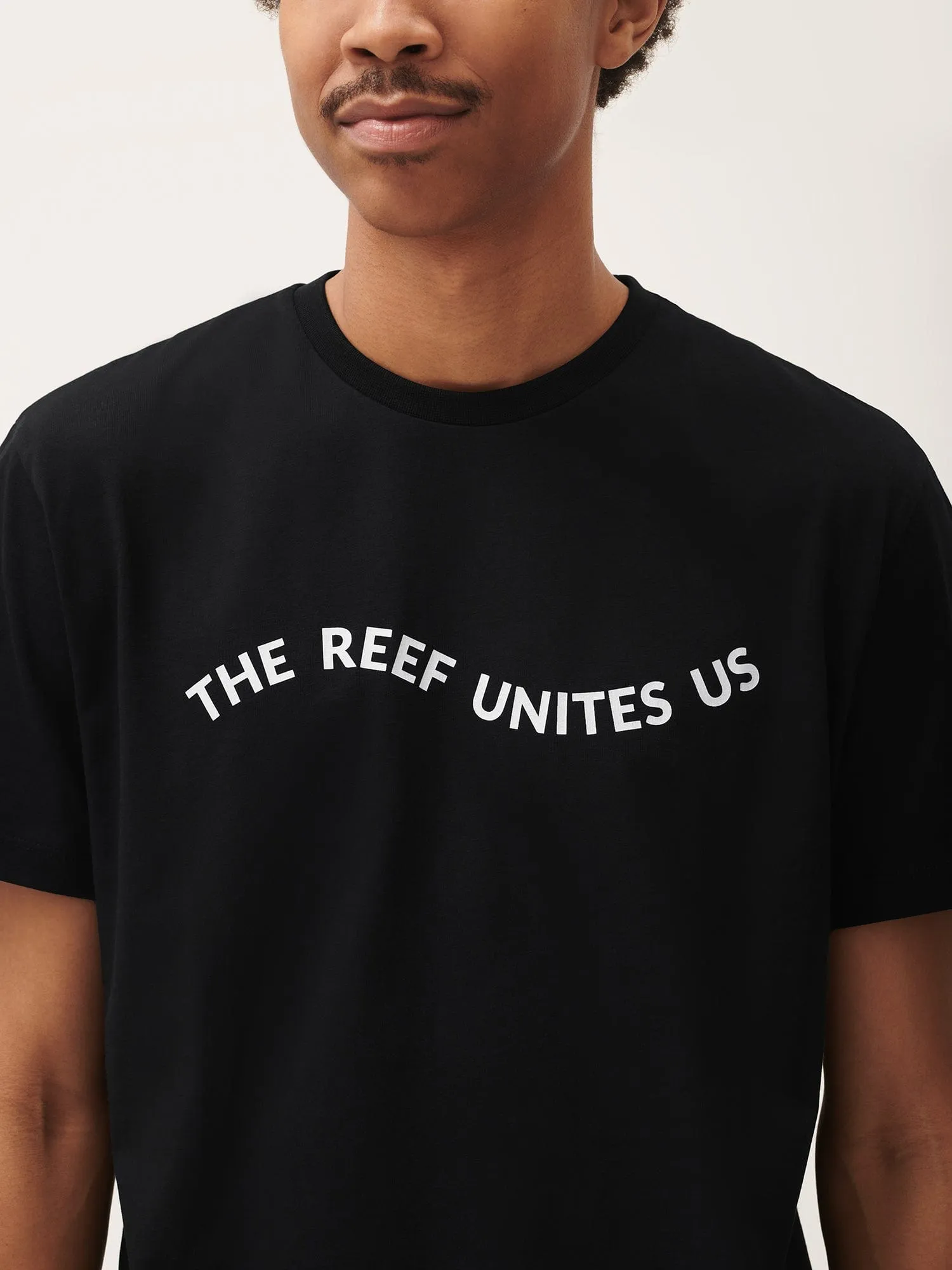 Mens Coral Gardeners Midweight T-Shirt—black sold by Pangaia product image thumbnail 2