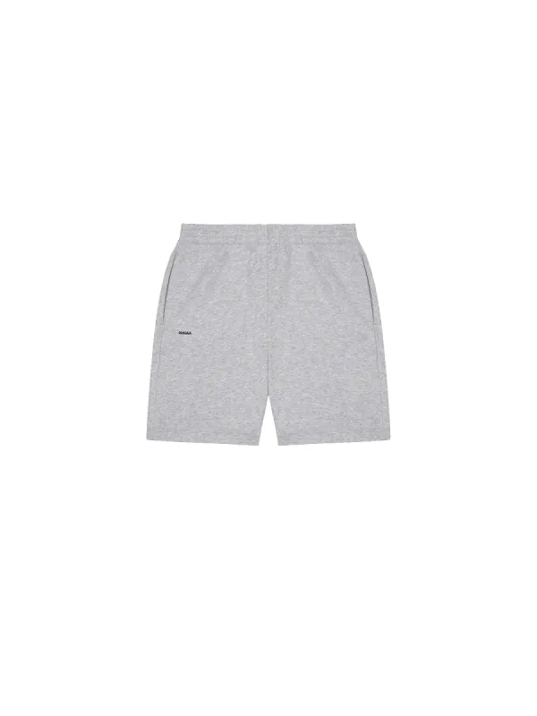 Mens 365 Midweight Mid Length Shorts—grey marl sold by Pangaia