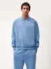Mens DNA Heavyweight Polo Sweatshirt—summit blue sold by Pangaia