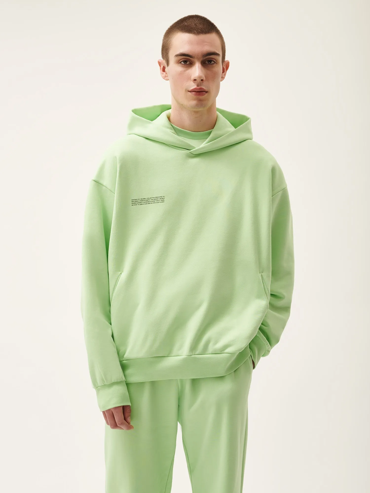 Sale Mens 365 Midweight Hoodie—fennel green sold by Pangaia product image thumbnail 2