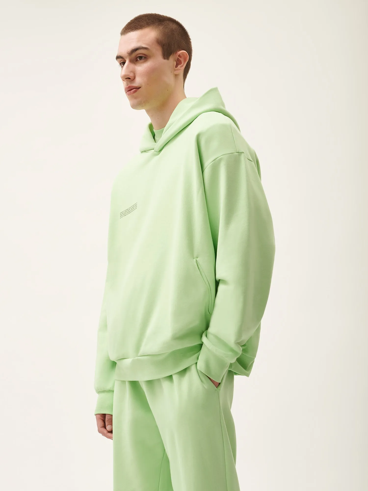 Sale Mens 365 Midweight Hoodie—fennel green sold by Pangaia product image thumbnail 5