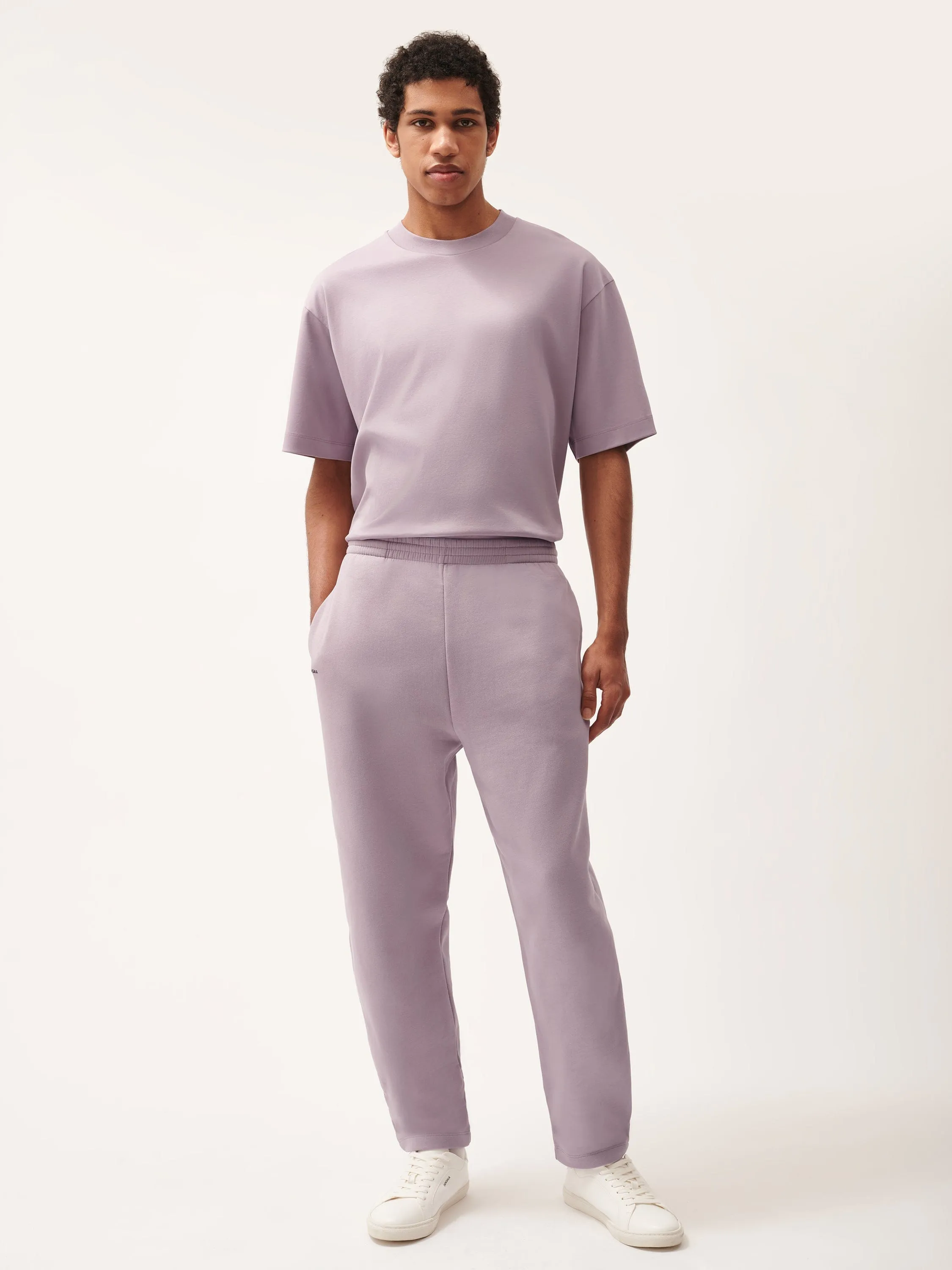 Mens DNA Barrel-Leg Track Pants—raisin purple sold by Pangaia product image thumbnail 2