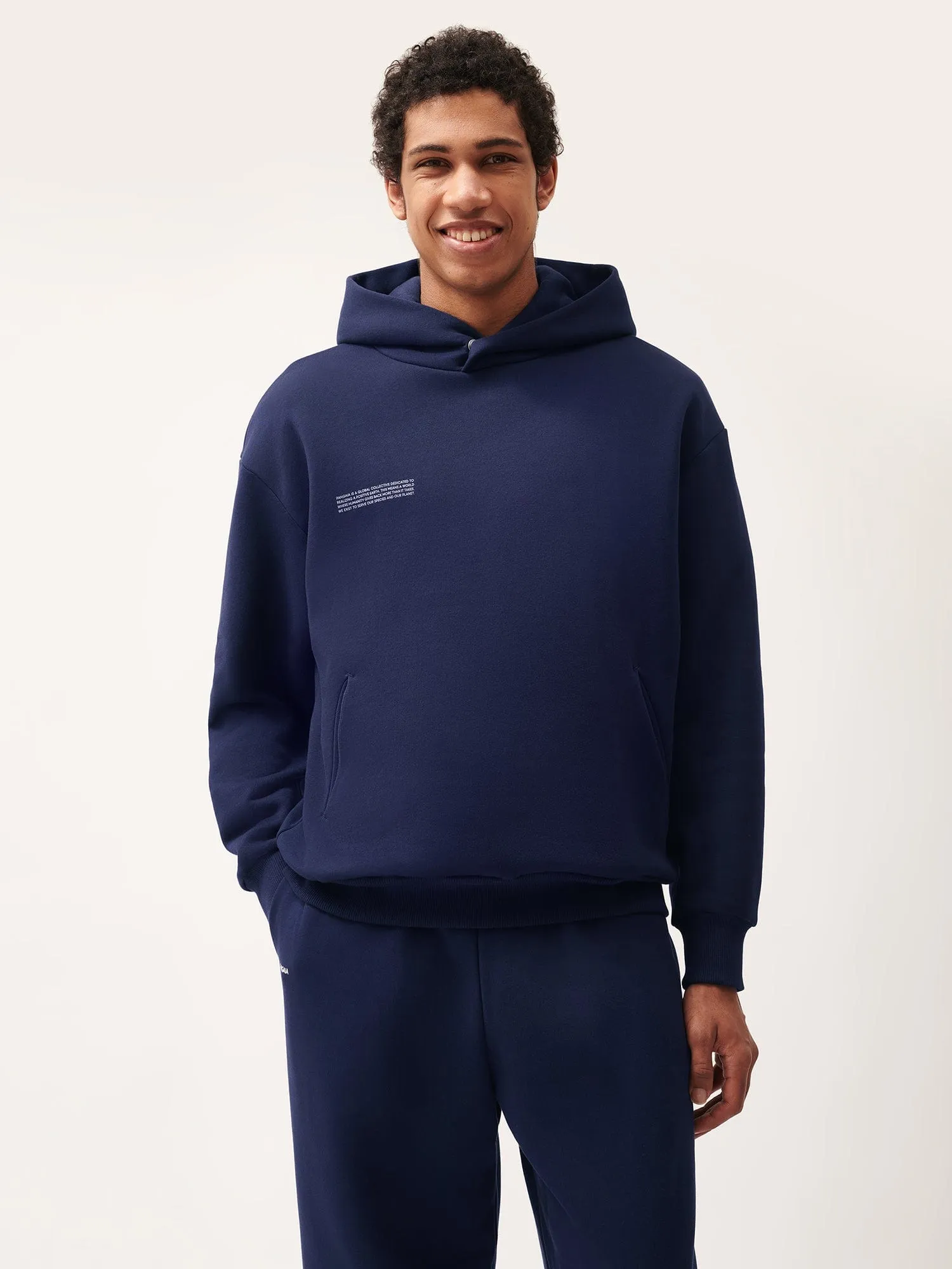 Mens DNA Hoodie—navy sold by Pangaia product image thumbnail 2