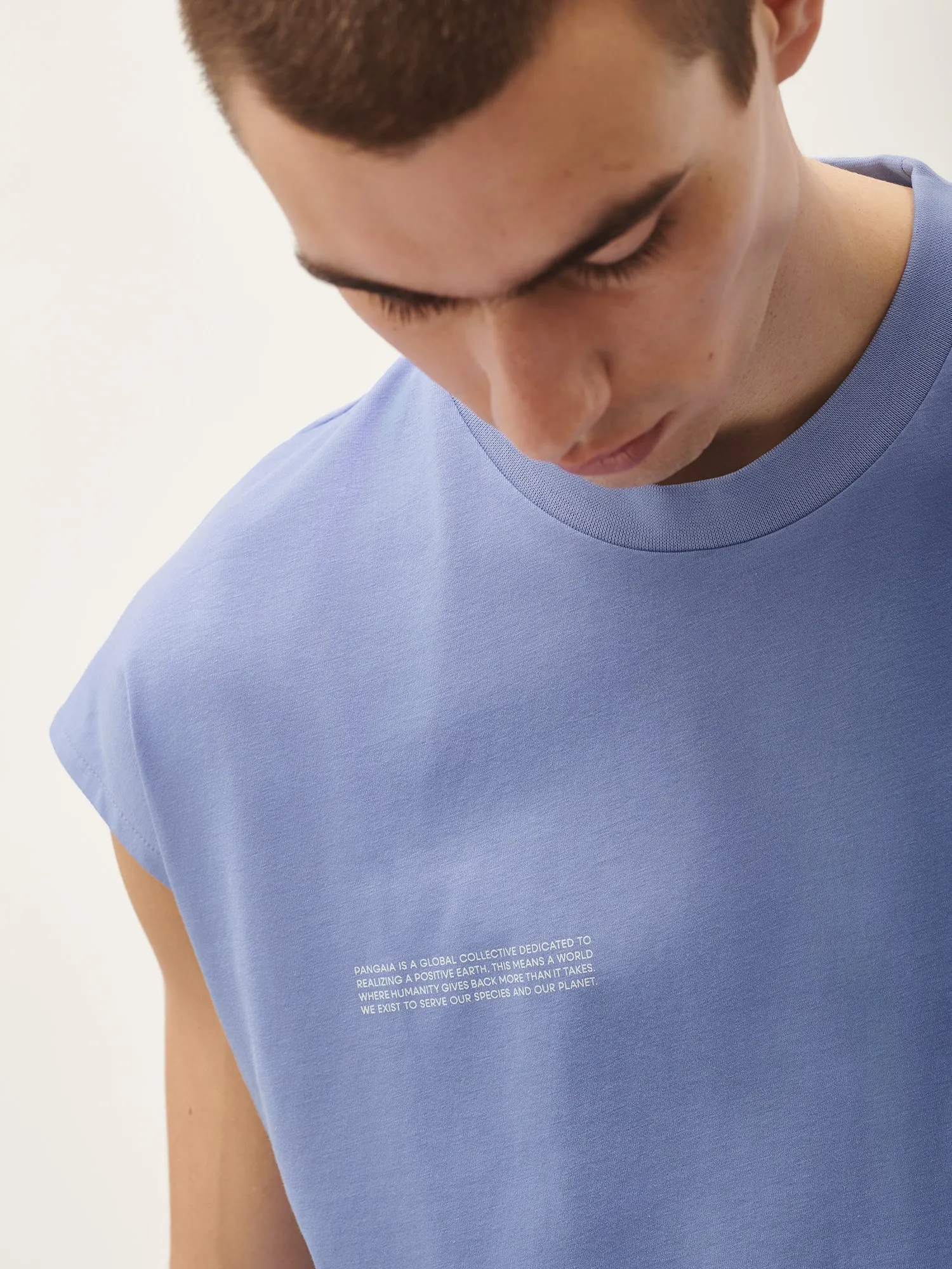 Mens 365 Midweight Cropped Shoulder T-shirt—aster purple sold by Pangaia product image thumbnail 4