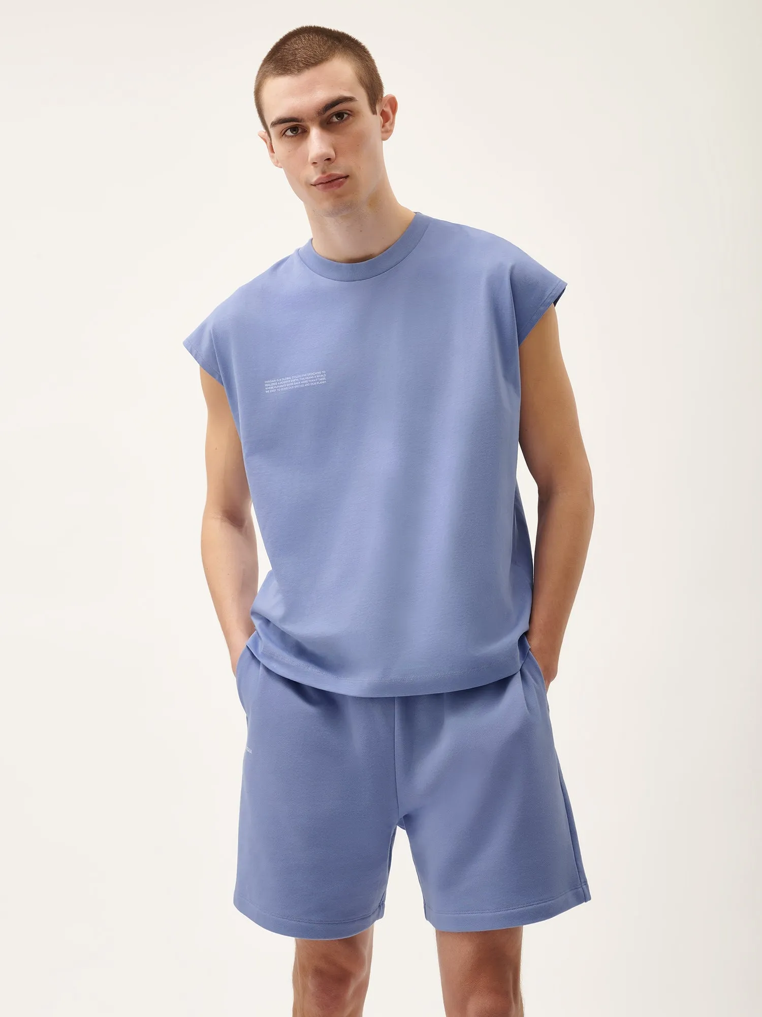 Mens 365 Midweight Cropped Shoulder T-shirt—aster purple sold by Pangaia product image thumbnail 2