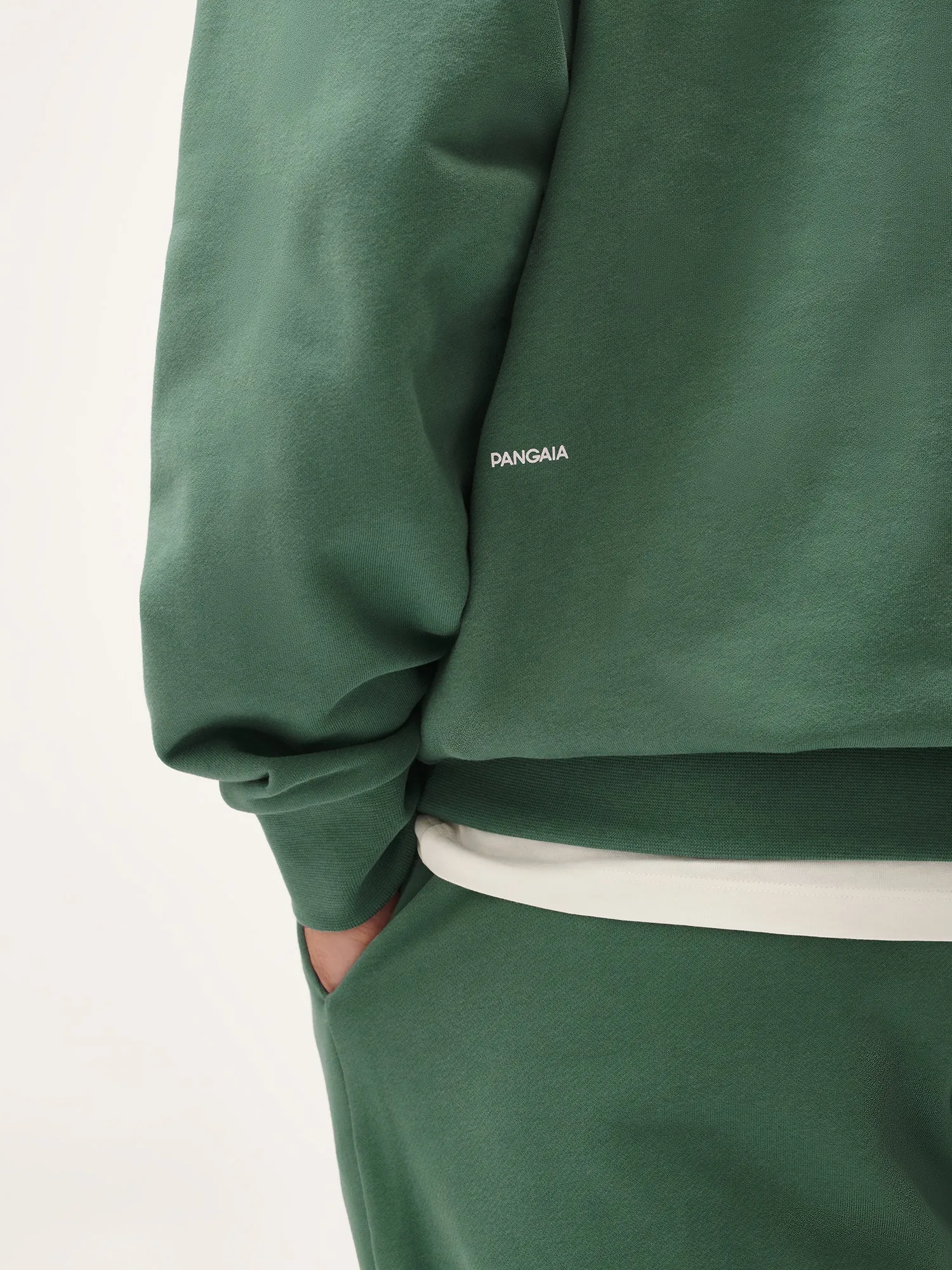 Mens 365 Midweight Hoodie—forest green sold by Pangaia product image thumbnail 4