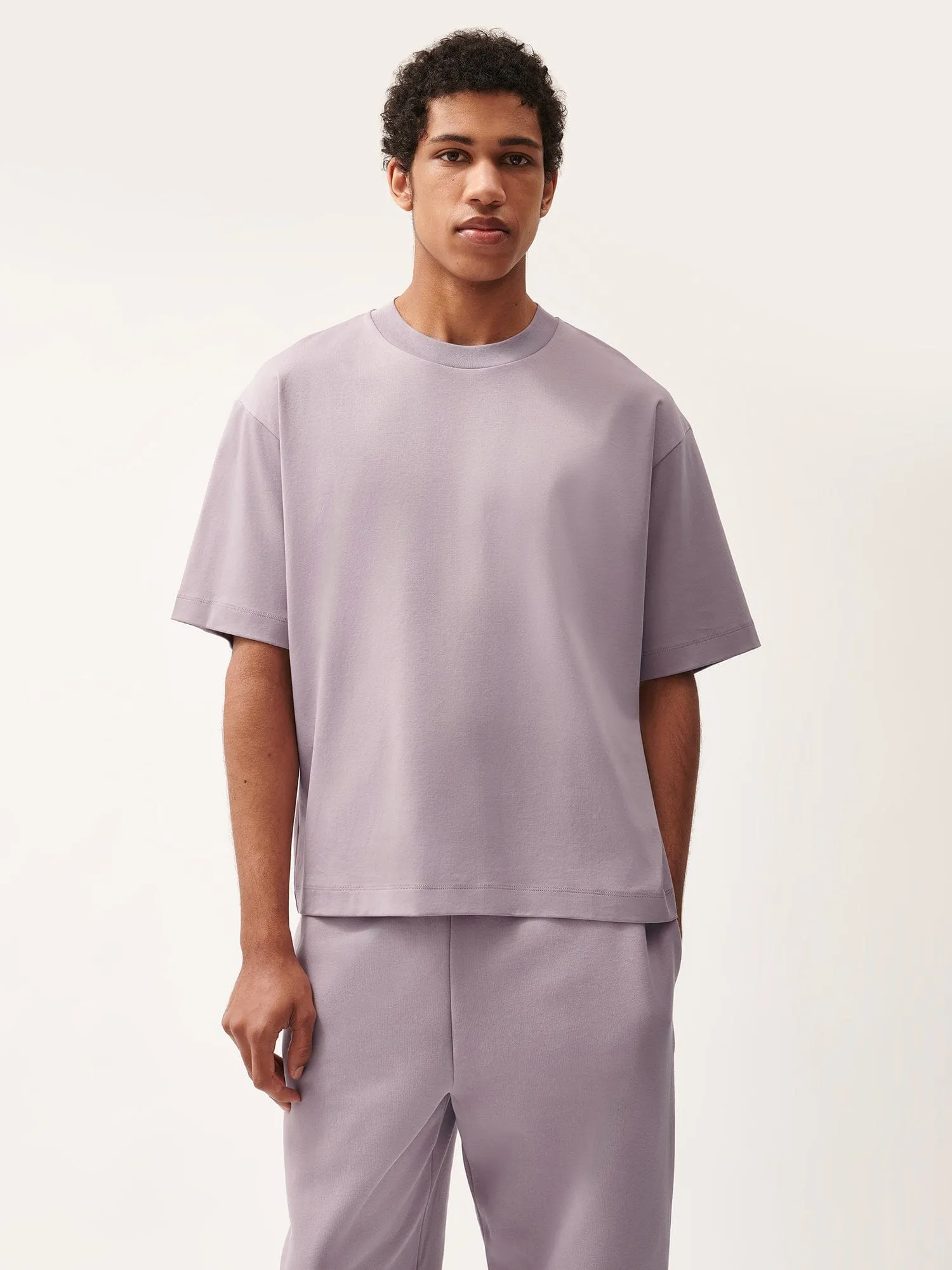 Mens DNA Oversized T-Shirt—raisin purple sold by Pangaia product image thumbnail 2