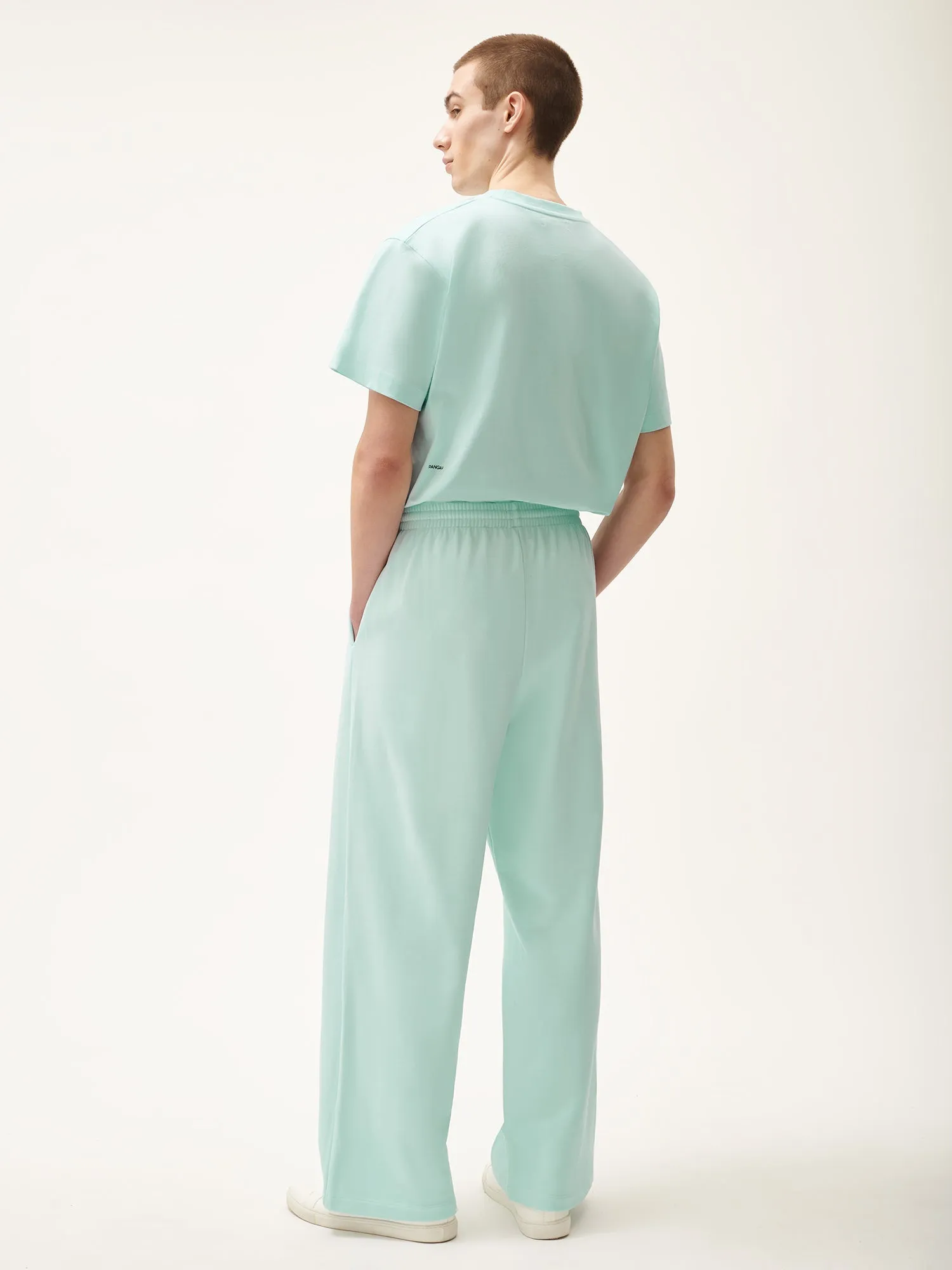 Mens 365 Midweight Straight Leg Track Pants—reflect blue sold by Pangaia product image thumbnail 3