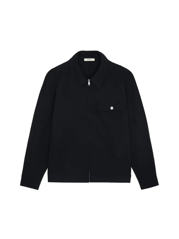 Mens DNA Cotton Linen Harrington Jacket—black sold by Pangaia
