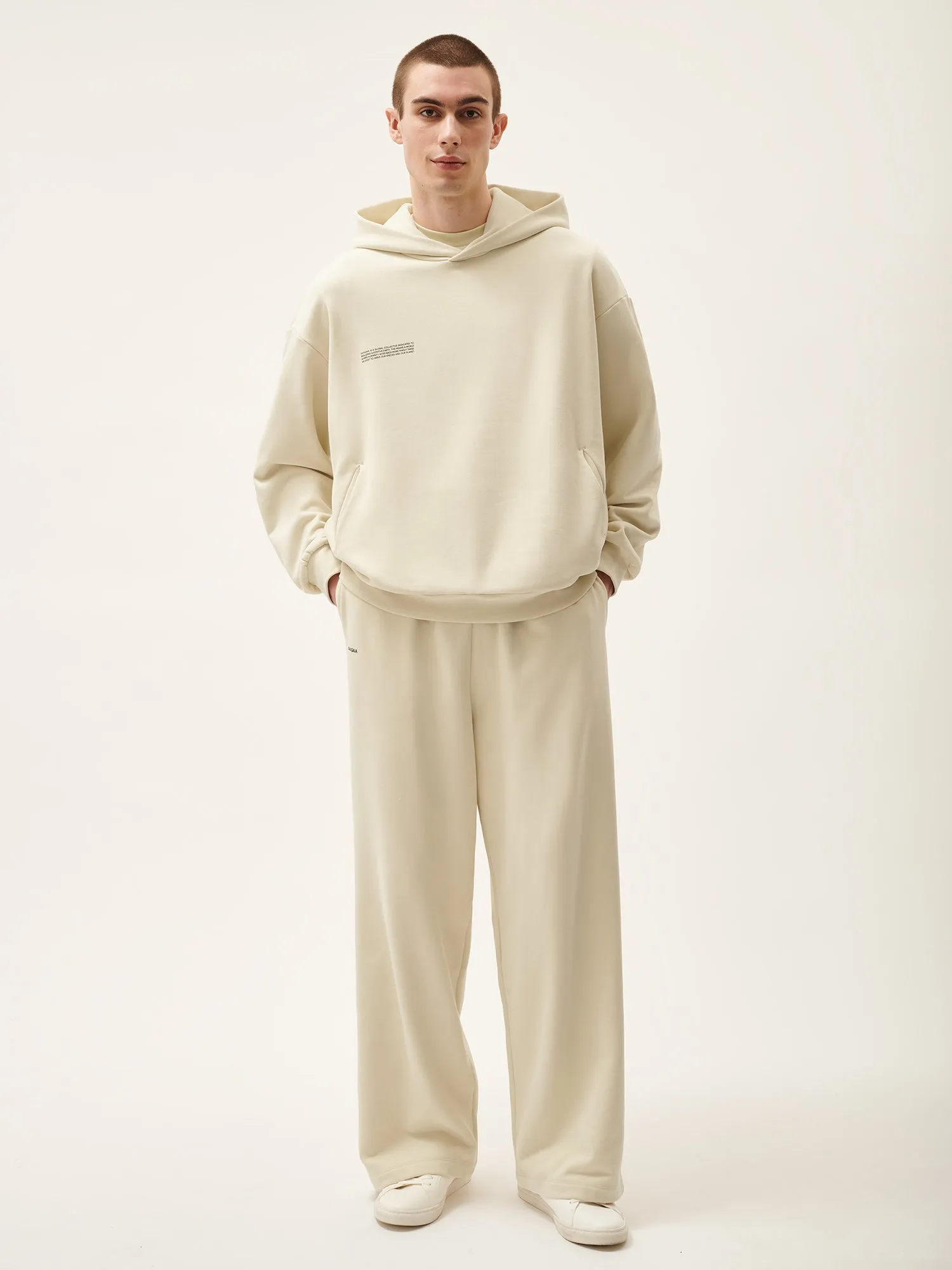 Mens 365 Midweight Straight Leg Track Pants—travertine beige sold by Pangaia product image thumbnail 2